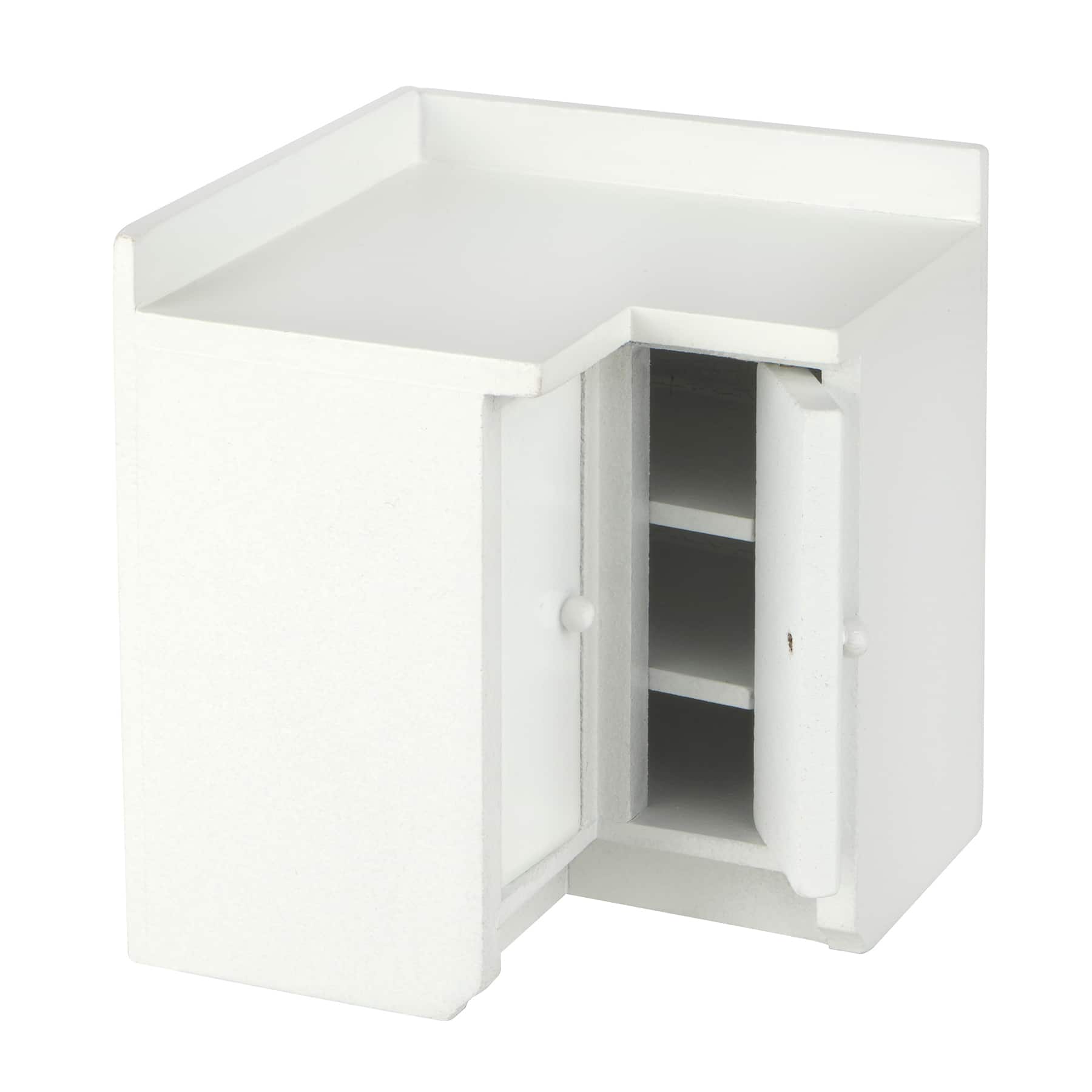 Miniature White Kitchen Corner Cabinet by Make Market&#xAE;