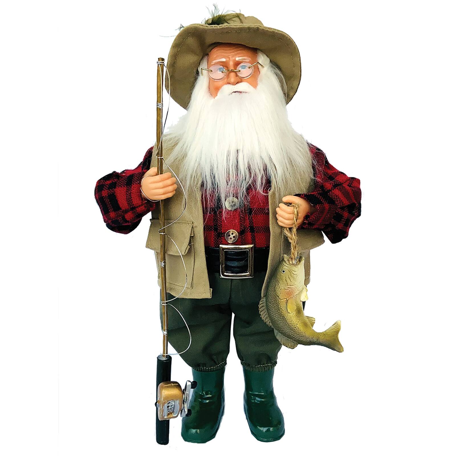 Santa&#x27;s Workshop 15&#x22; Bass Fishing Claus