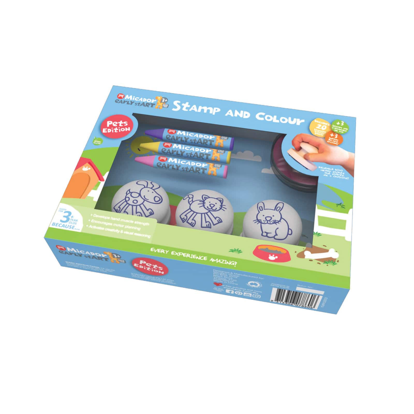 Micador&#xAE; Early Start&#xAE; Pets Stamp &#x26; Color Set