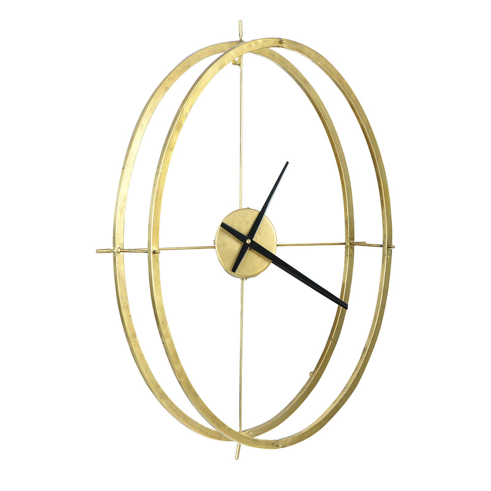 Hello Honey® 2.5ft. Gold Double Frame Round Clock