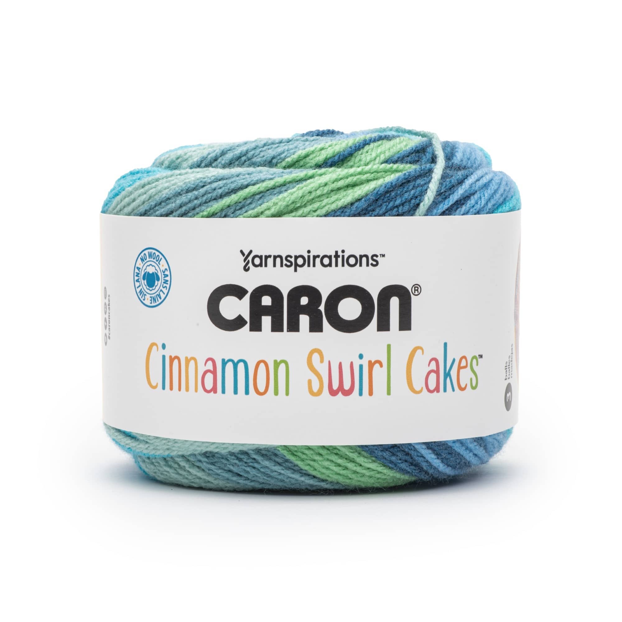 Caron Cinnamon Swirl Cakes Yarn Lilac & Lime Skein for sale