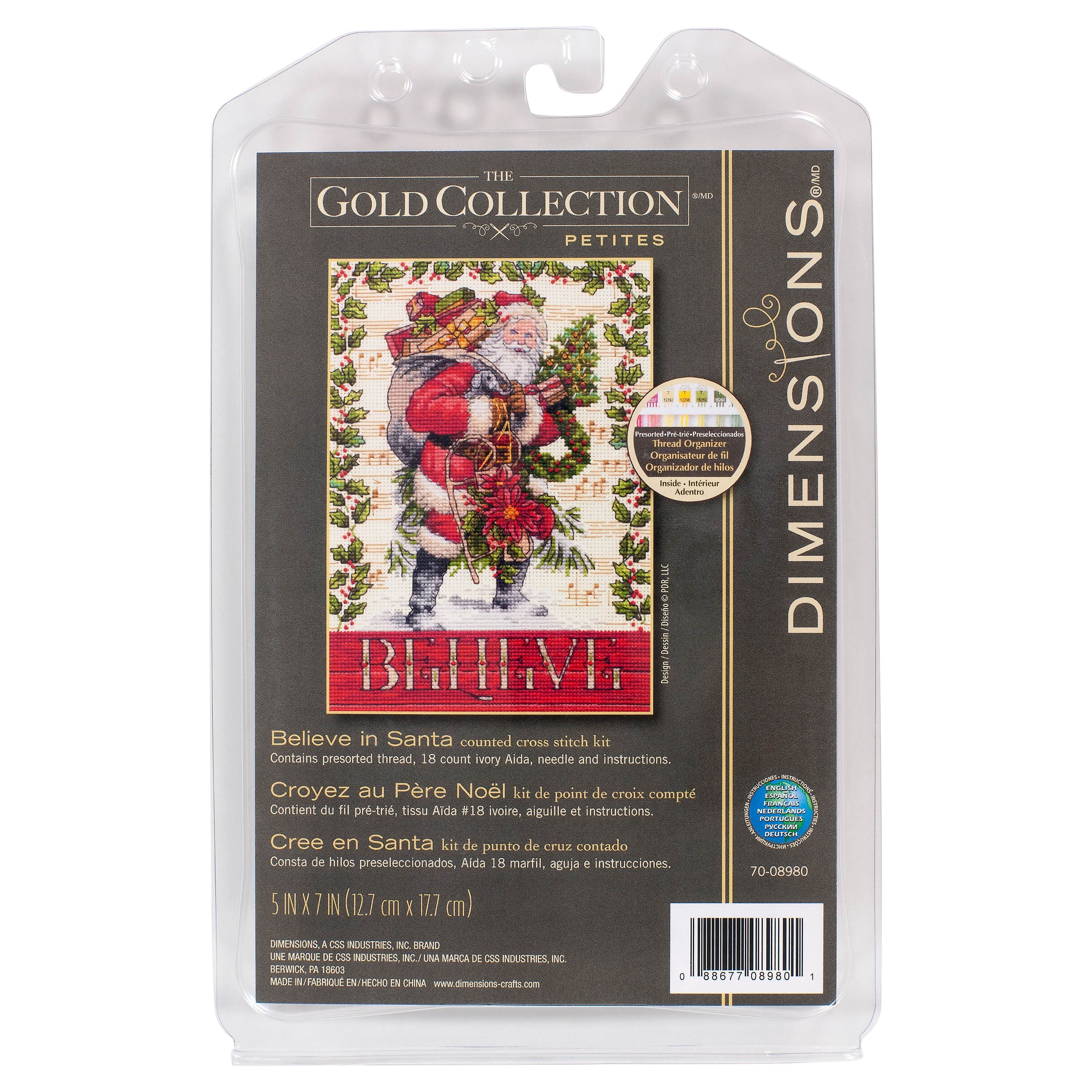 Dimensions&#xAE; Counted Cross Stitch Kit, Believe in Santa