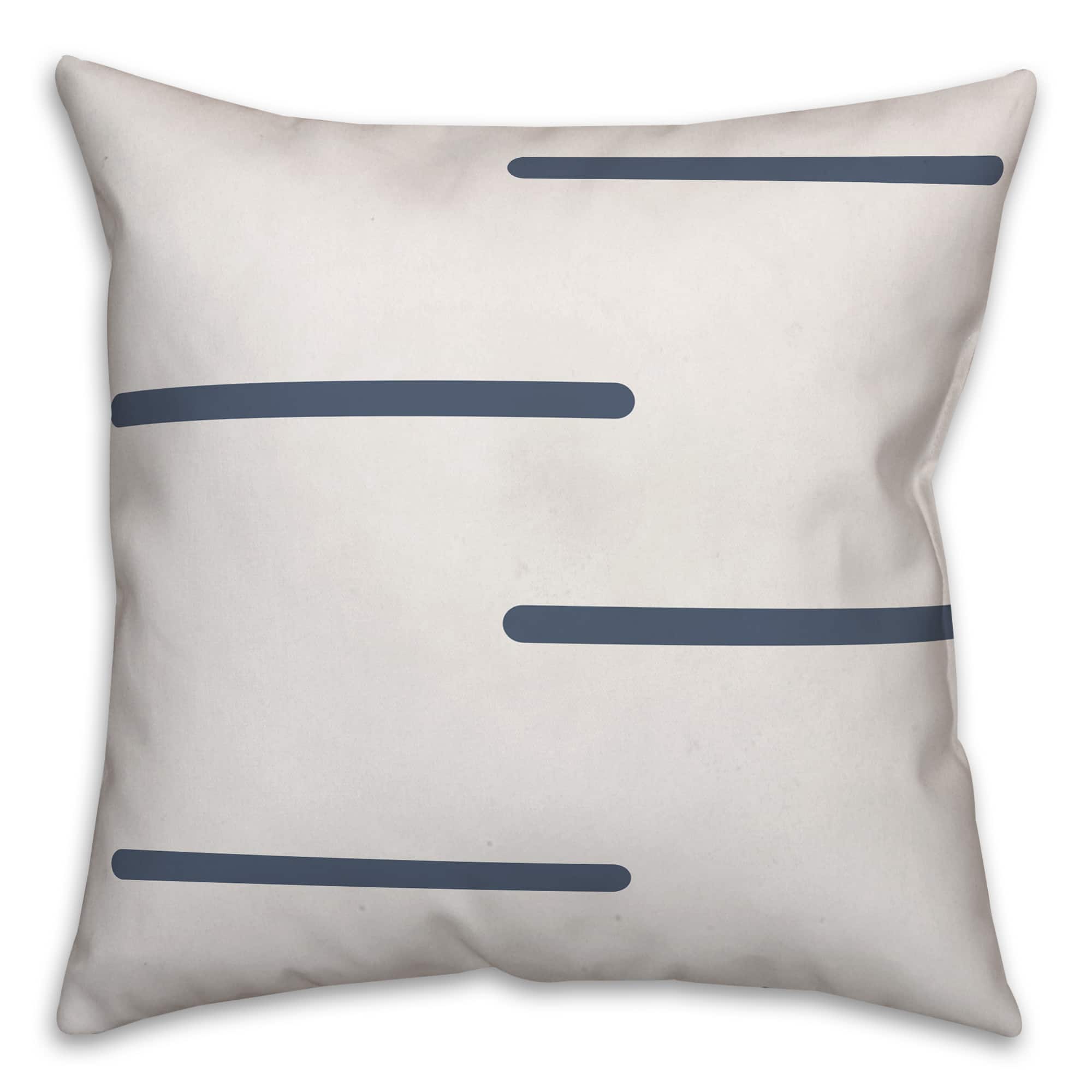Blue Horizontal Stripes Fall Throw Pillow
