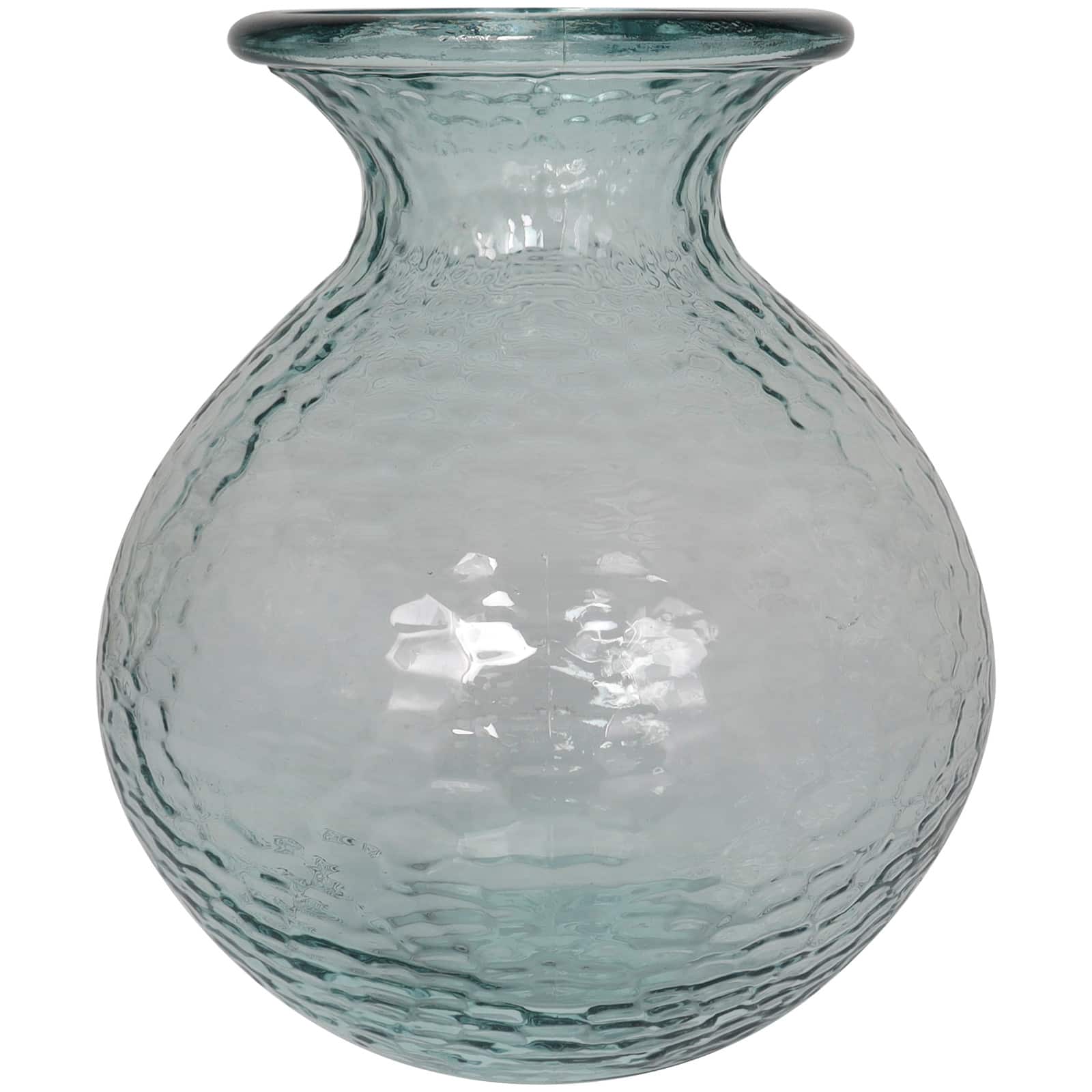 13" Clear Recycled Glass Vase