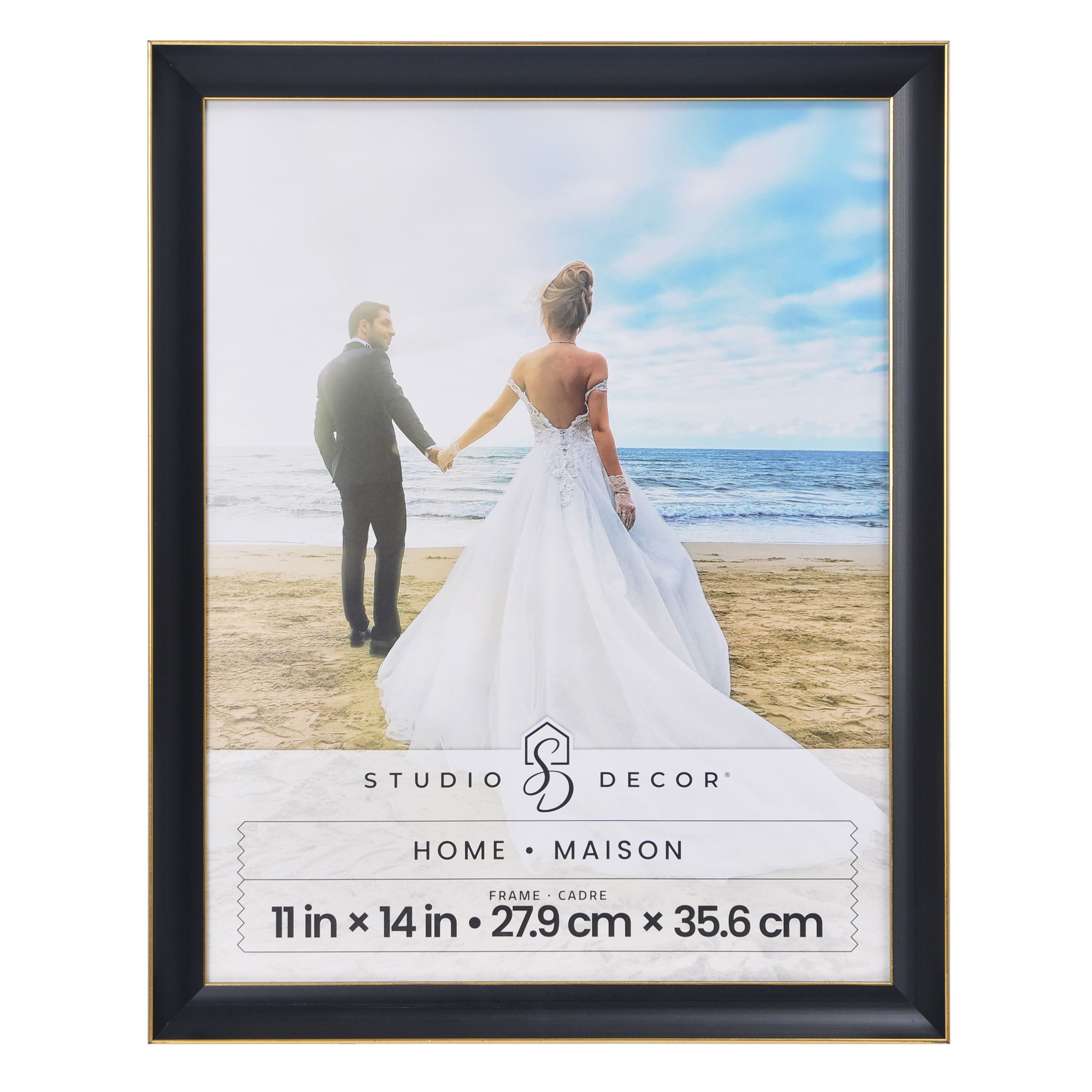 Home Black &#x26; Gold Line Wall Frame by Studio D&#xE9;cor&#xAE;