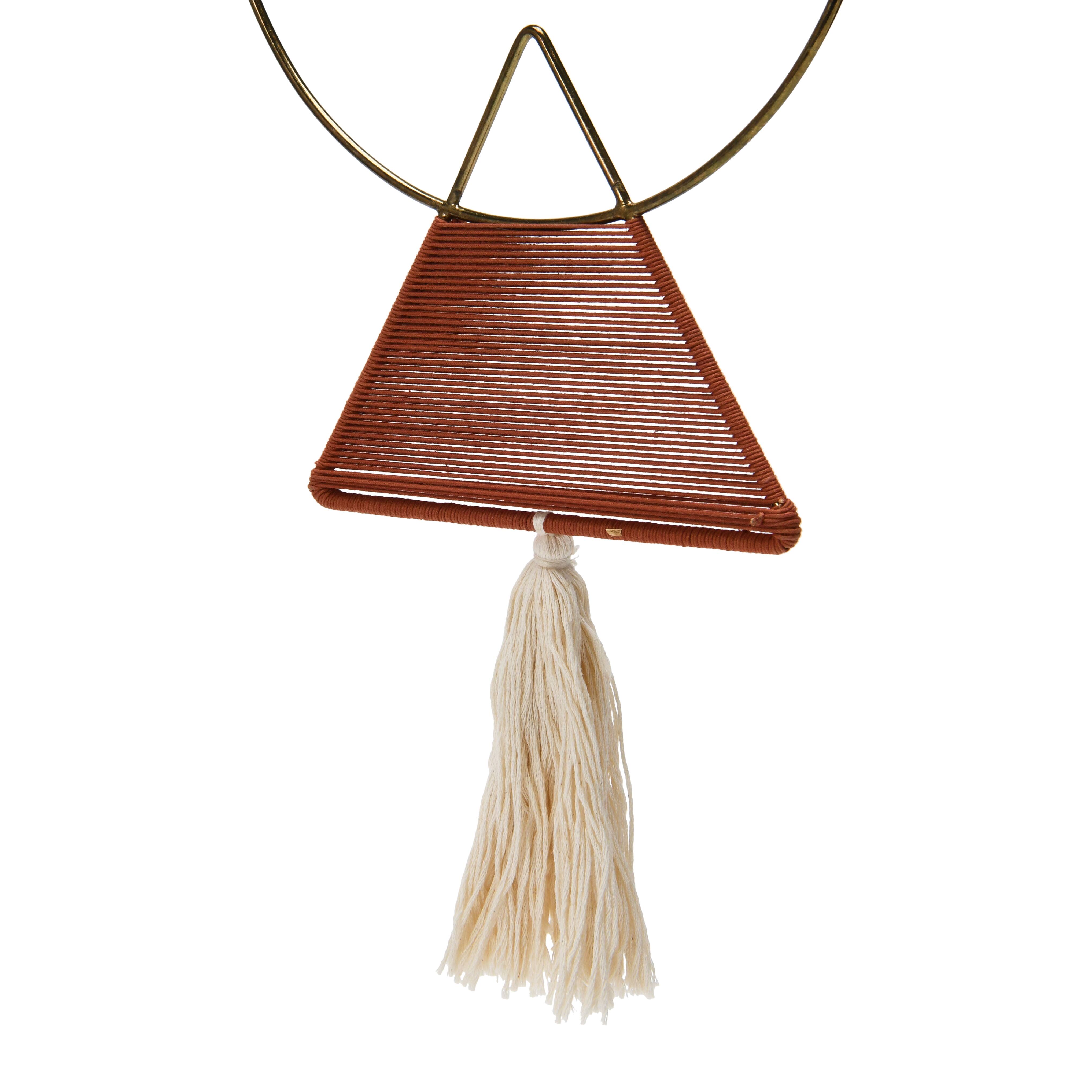 Hello Honey® Geometric Metal & Cotton Wall Hanging with Tassel