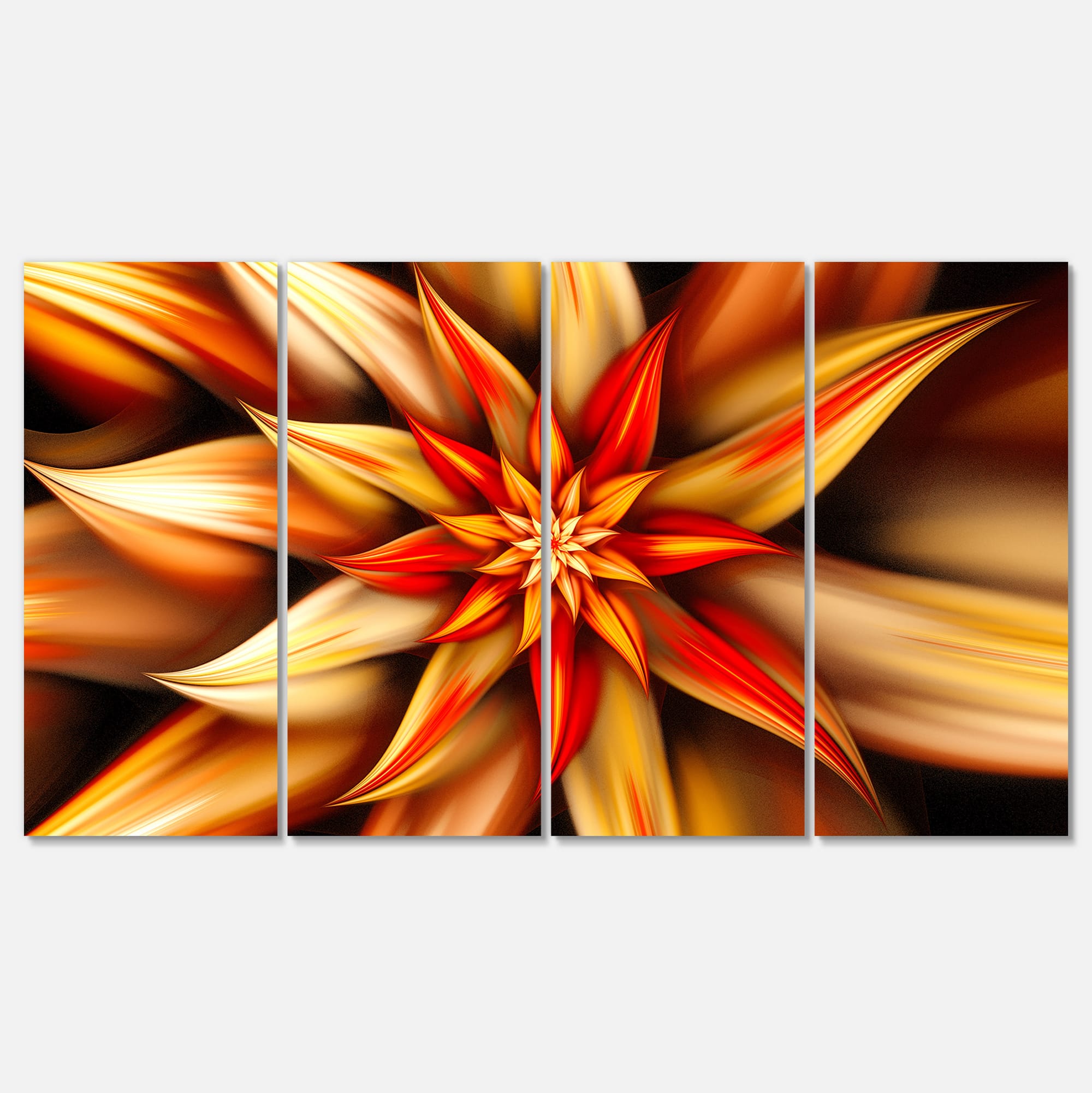 Designart - Beautiful Brown Flower Petals - Floral Canvas Art Print