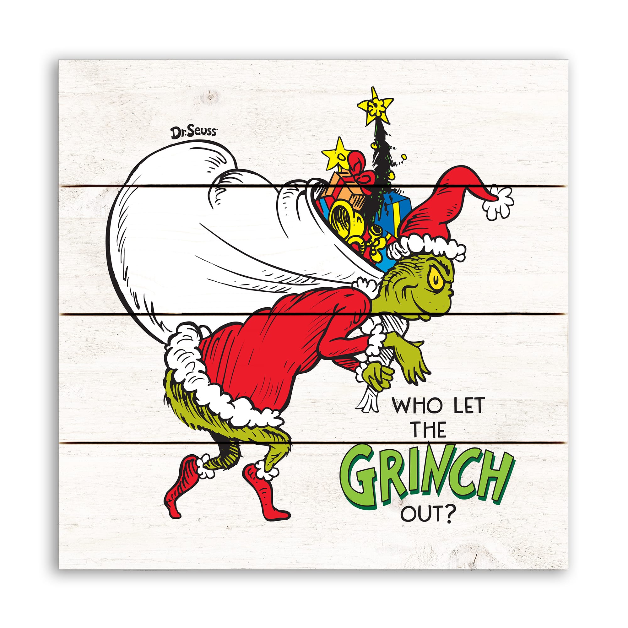 12&#x22; The Grinch Who Let the Grinch Out Pallet Wood Wall Art