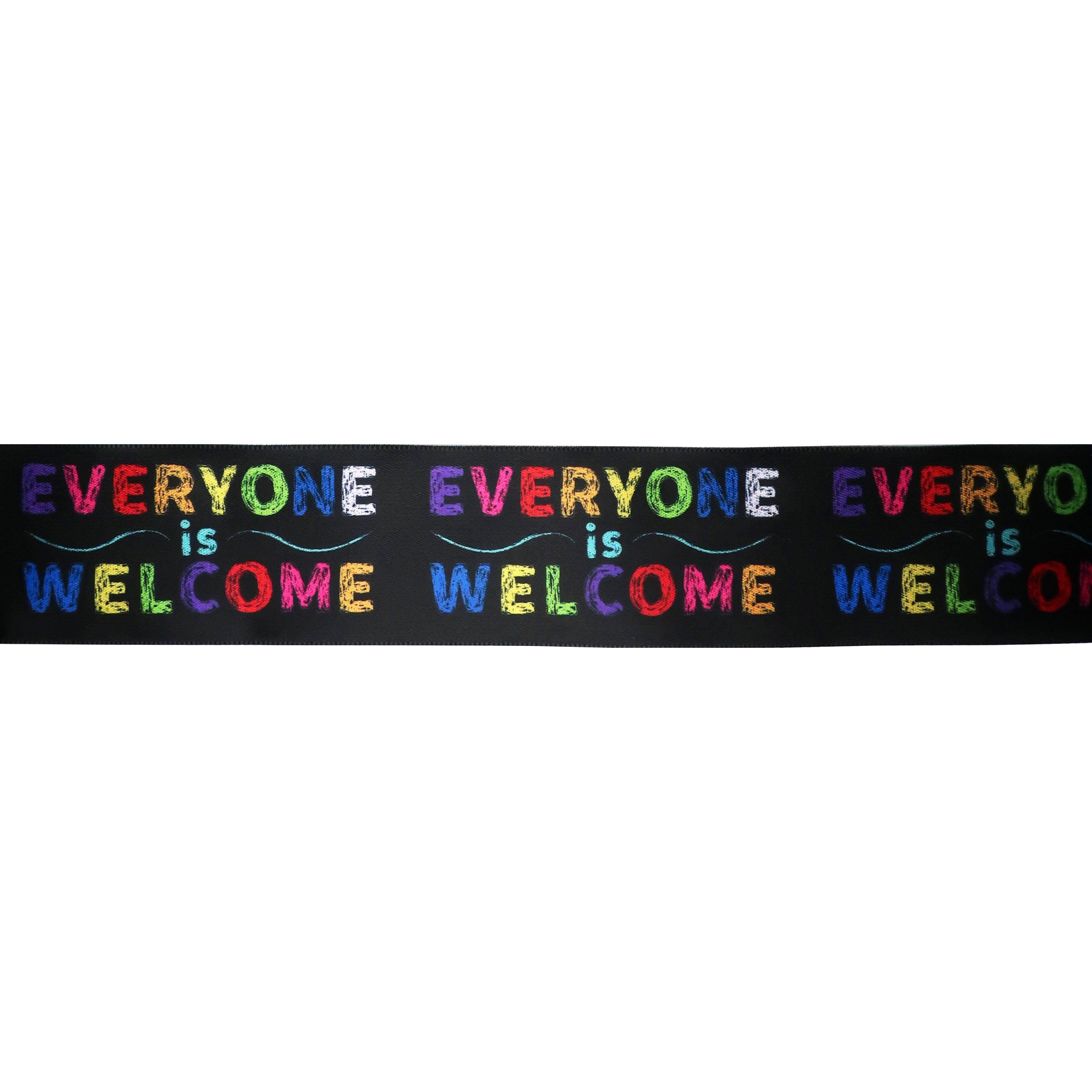 1.5&#x22; x 10yd. Everyone Is Welcome Satin Ribbon by B2C&#x2122;