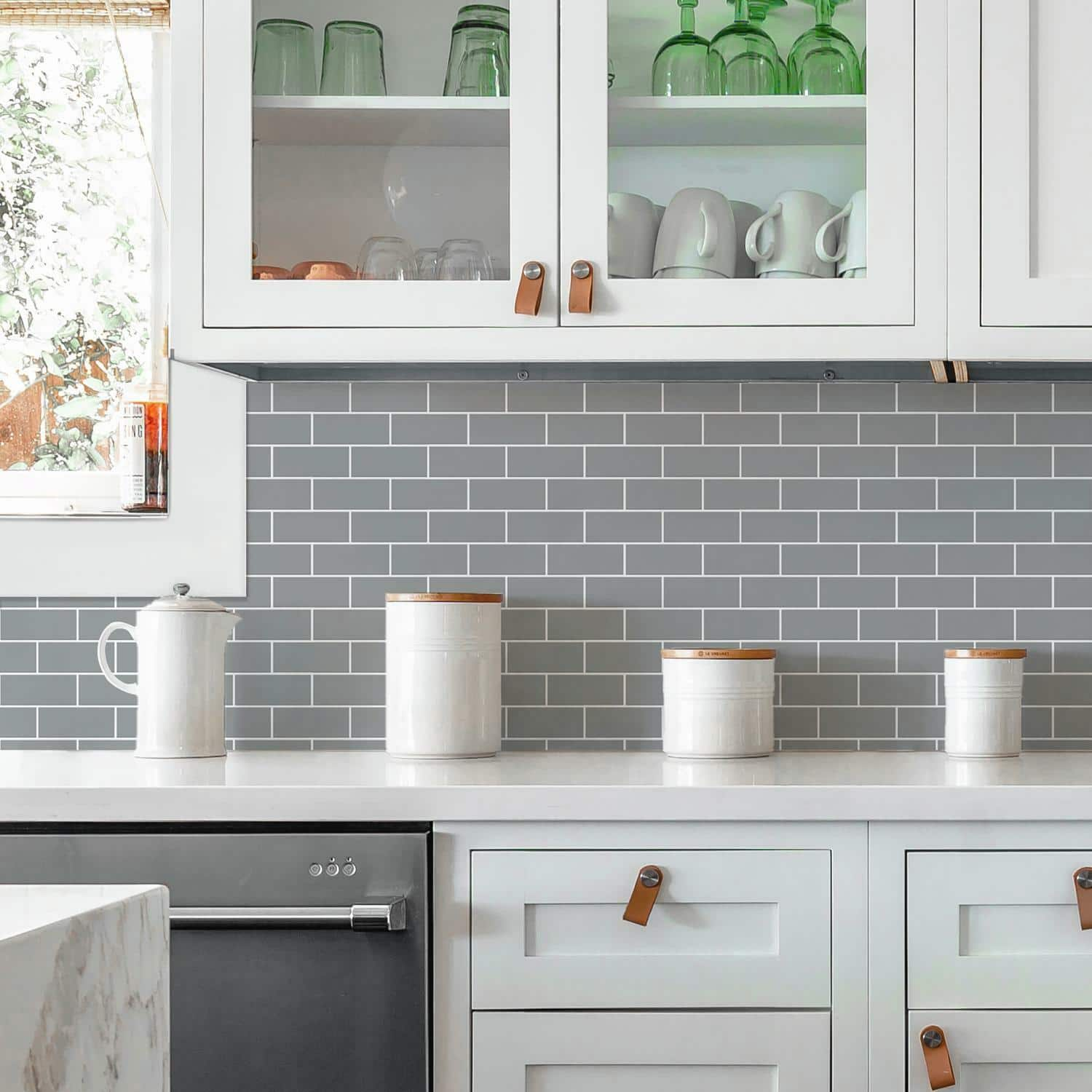 RoomMates Gray Subway Peel &#x26; Stick Backsplash StickTiles&#xAE;