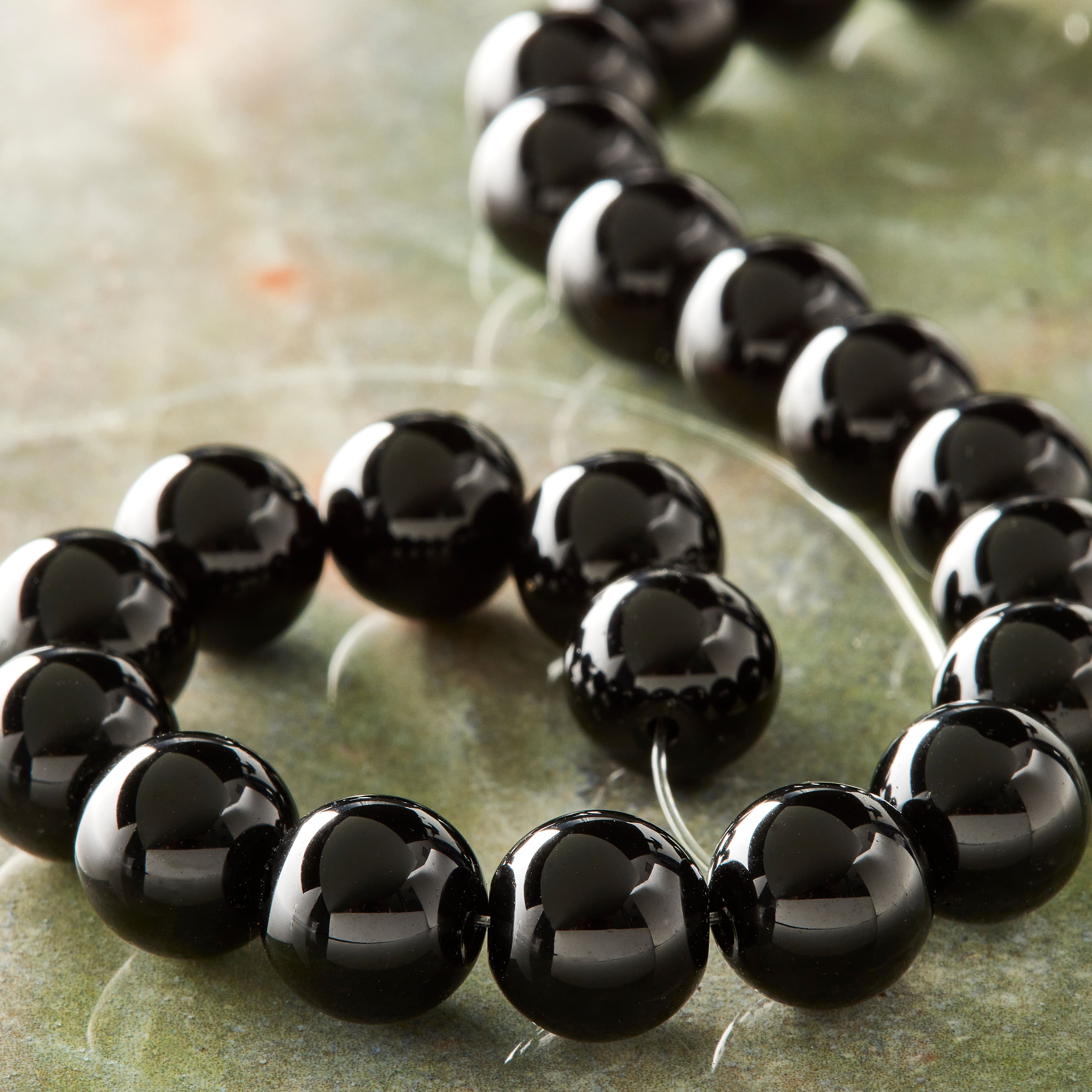 Black Jasper Round Beads, 10mm by Bead Landing™