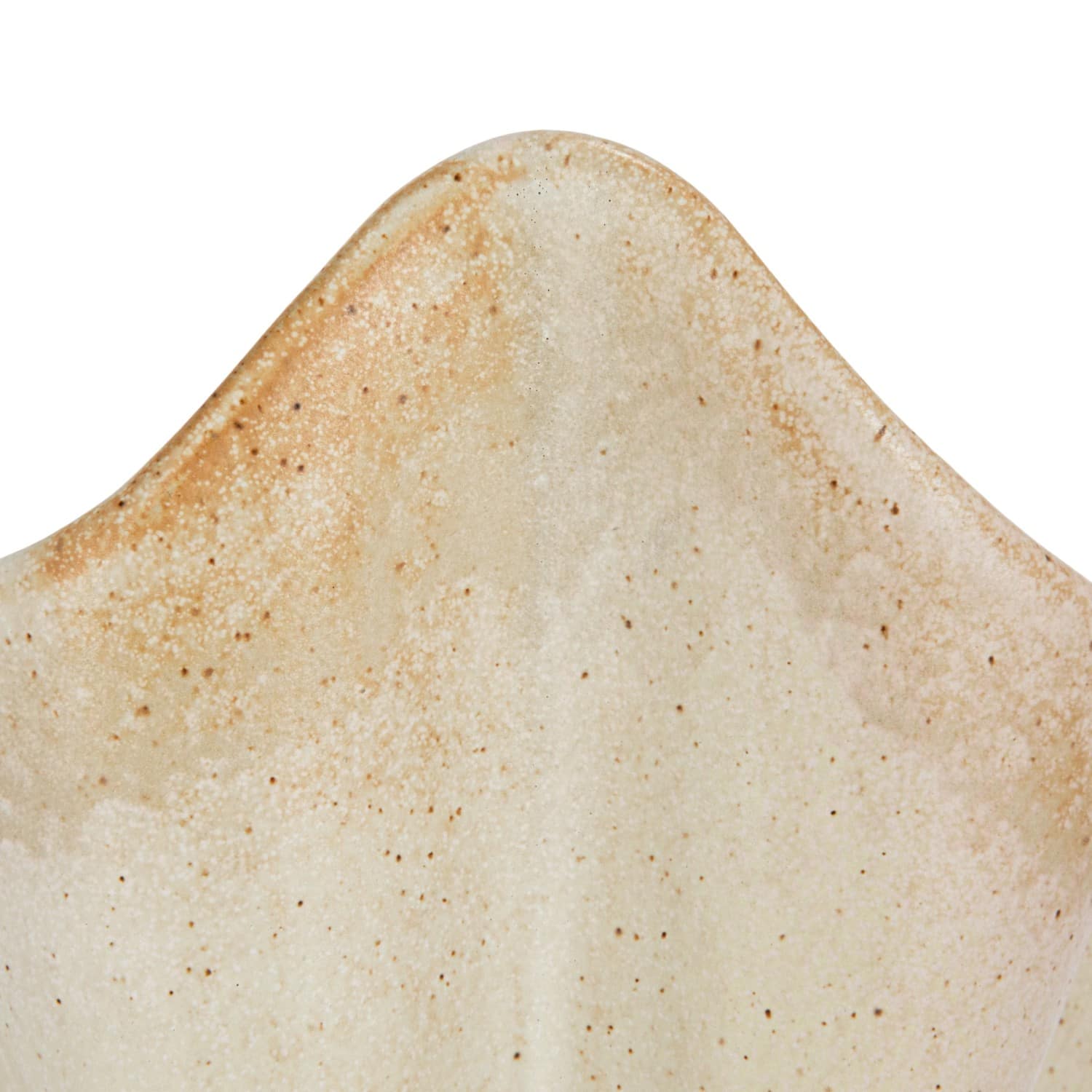 Hello Honey® 7.5" Cream Reactive Glaze Round Stoneware Ruffled Bowl