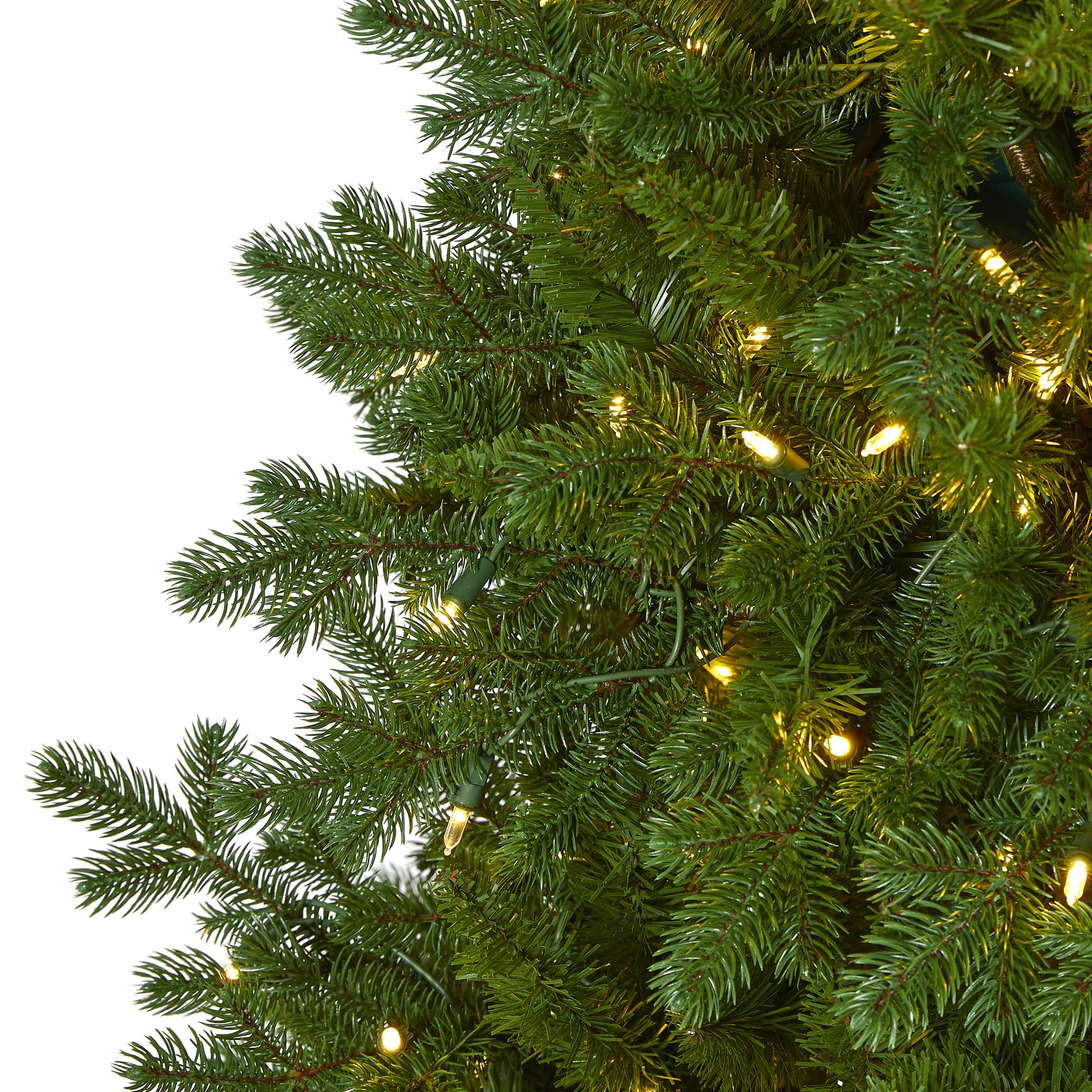 6ft. Pre-Lit Swiss Alpine Artificial Christmas Tree with Clear LED ...