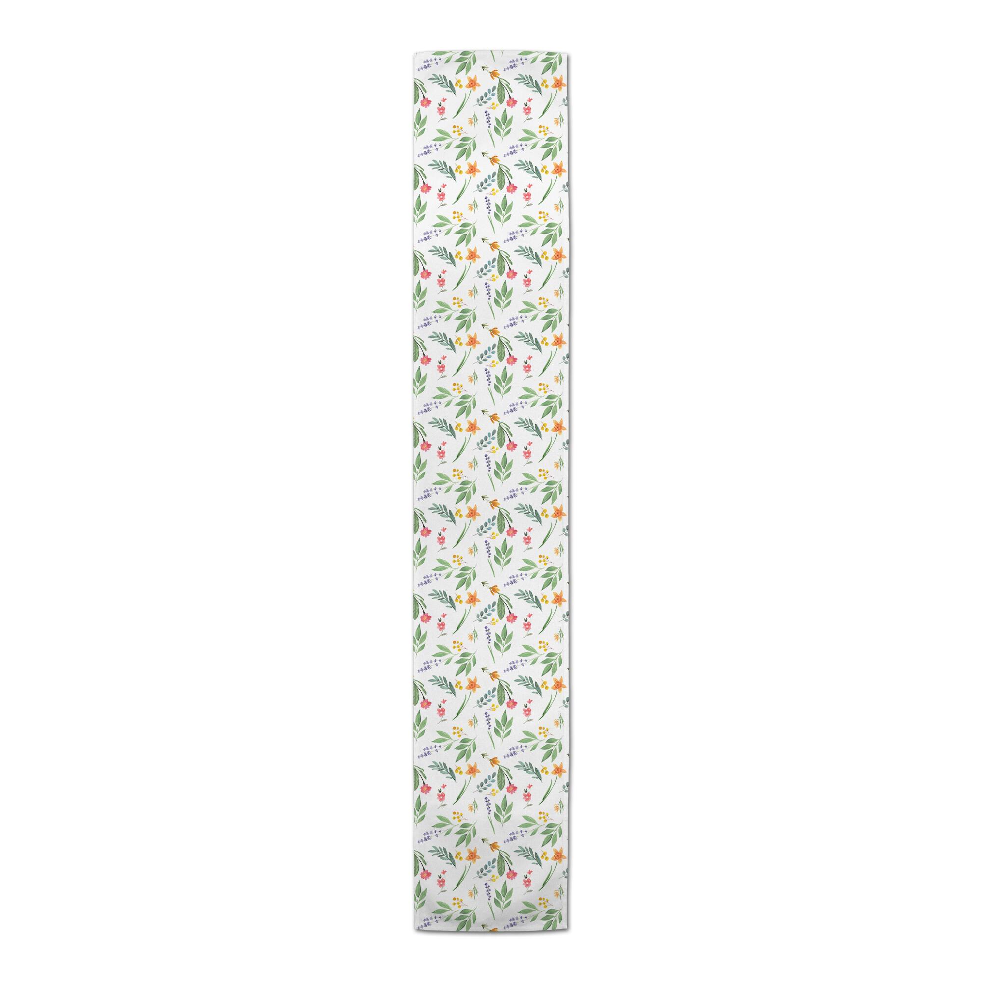 Spring Flower Bunches 16" x 72" Cotton Twill Runner