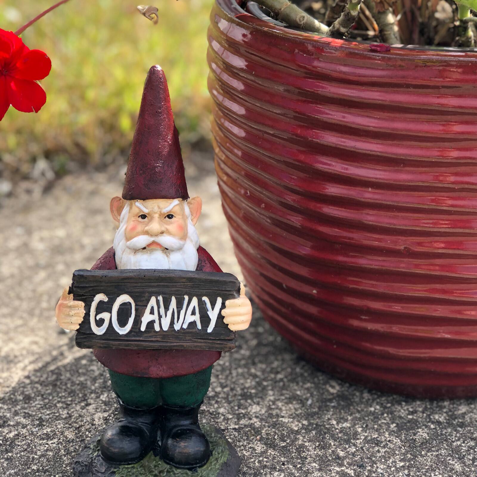 Santa&#x27;s Workshop 9.3&#x27;&#x27; Gnome Go Away Accent