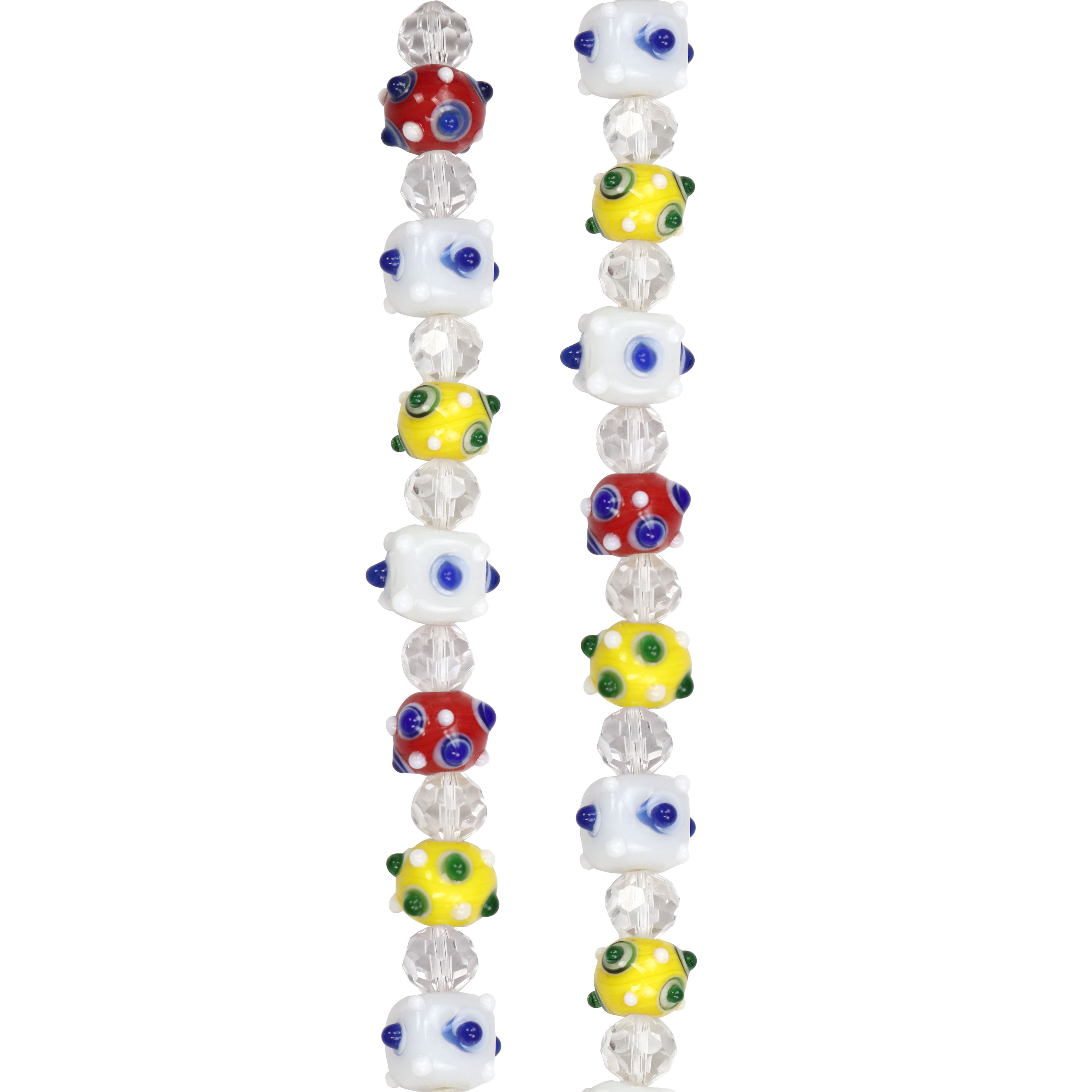 Multicolor &#x26; Clear Lamp Work Glass Mixed Beads by Bead Landing&#xAE;