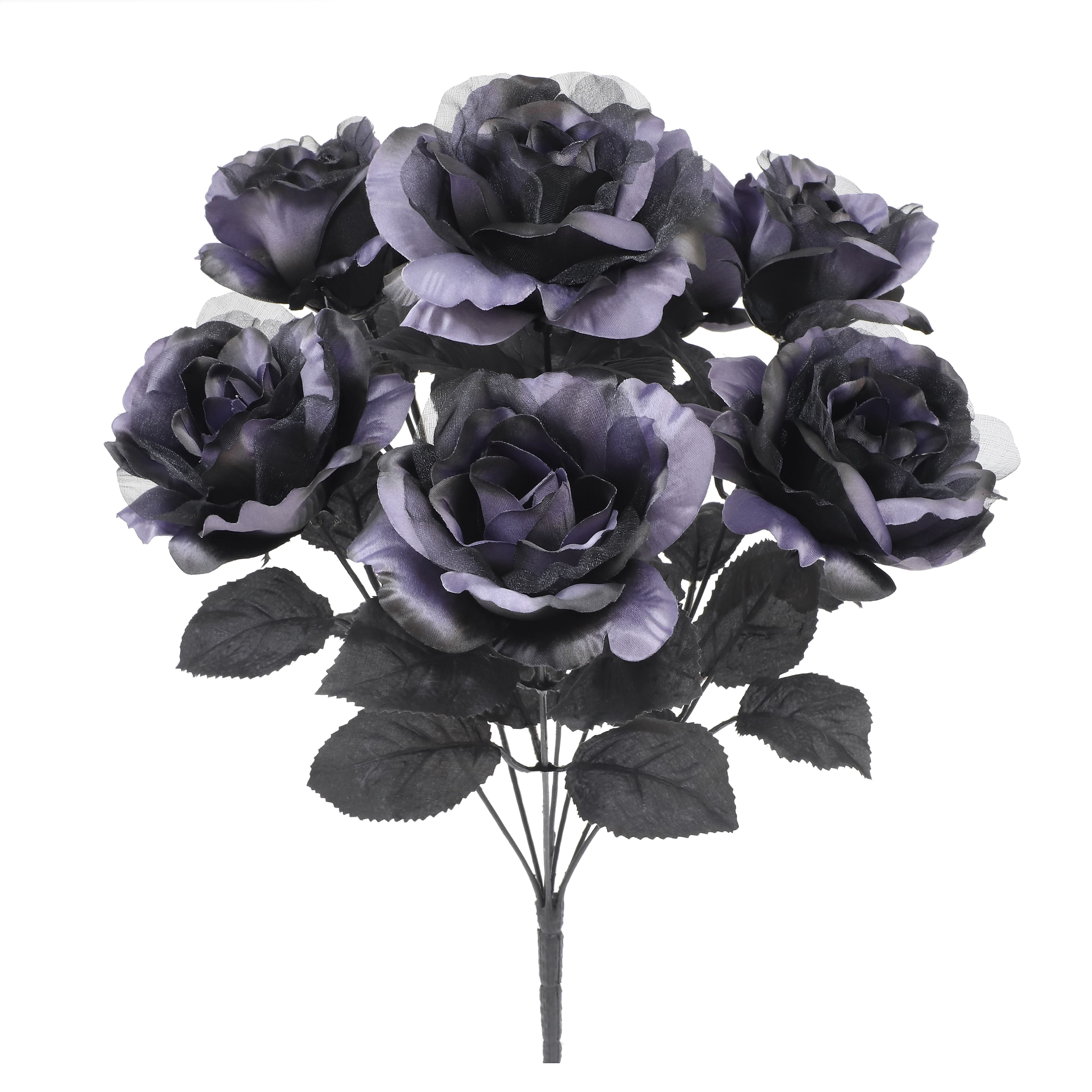 17.5" Purple & Black Rose Bush by Ashland®