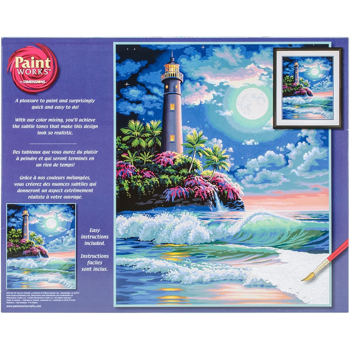Dimensions&#xAE; PaintWorks&#x2122; Lighthouse in the Moonlight Paint-by-Number Kit