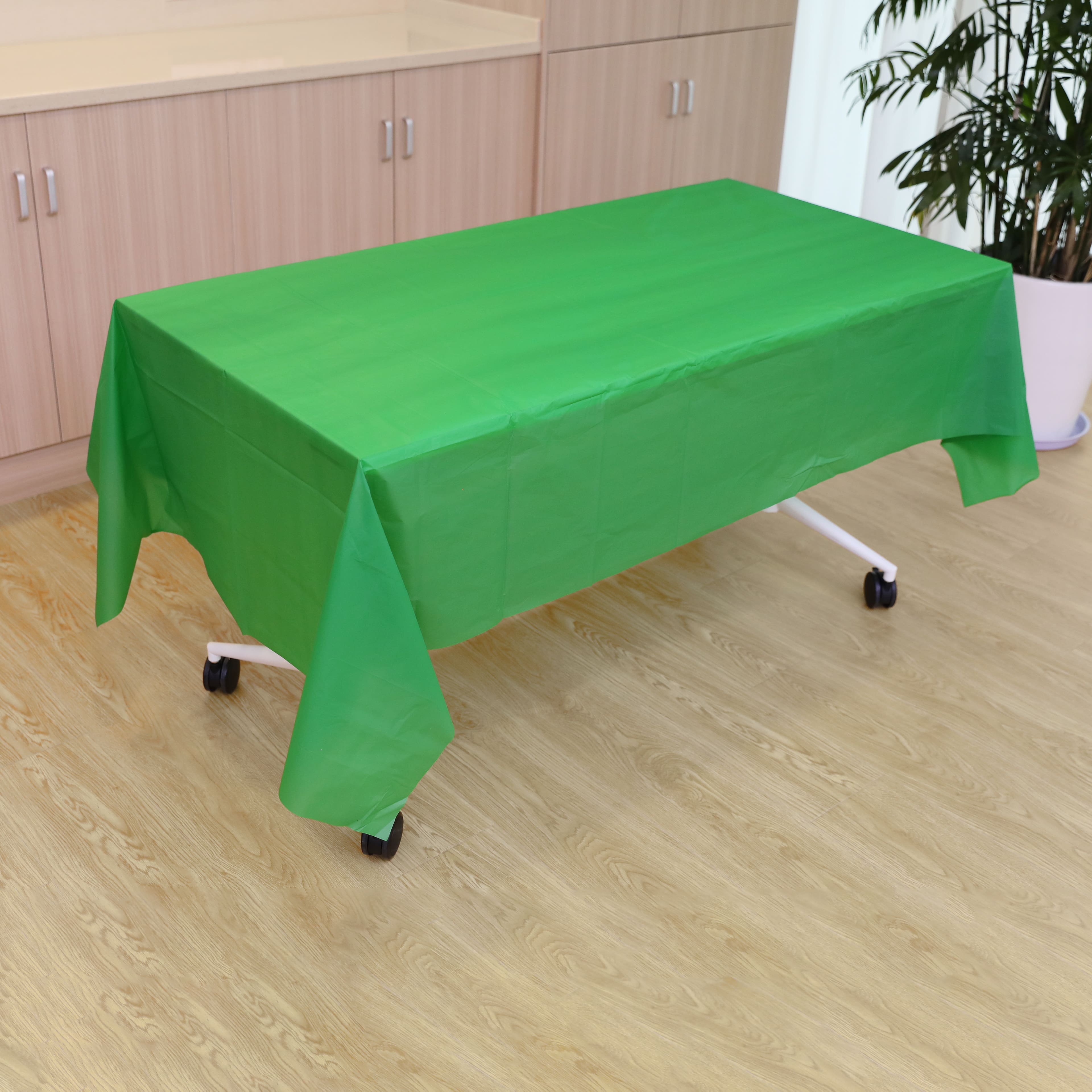 54&#x22; x 108&#x22; Sports Green Plastic Table Cover by Celebrate It&#x2122;