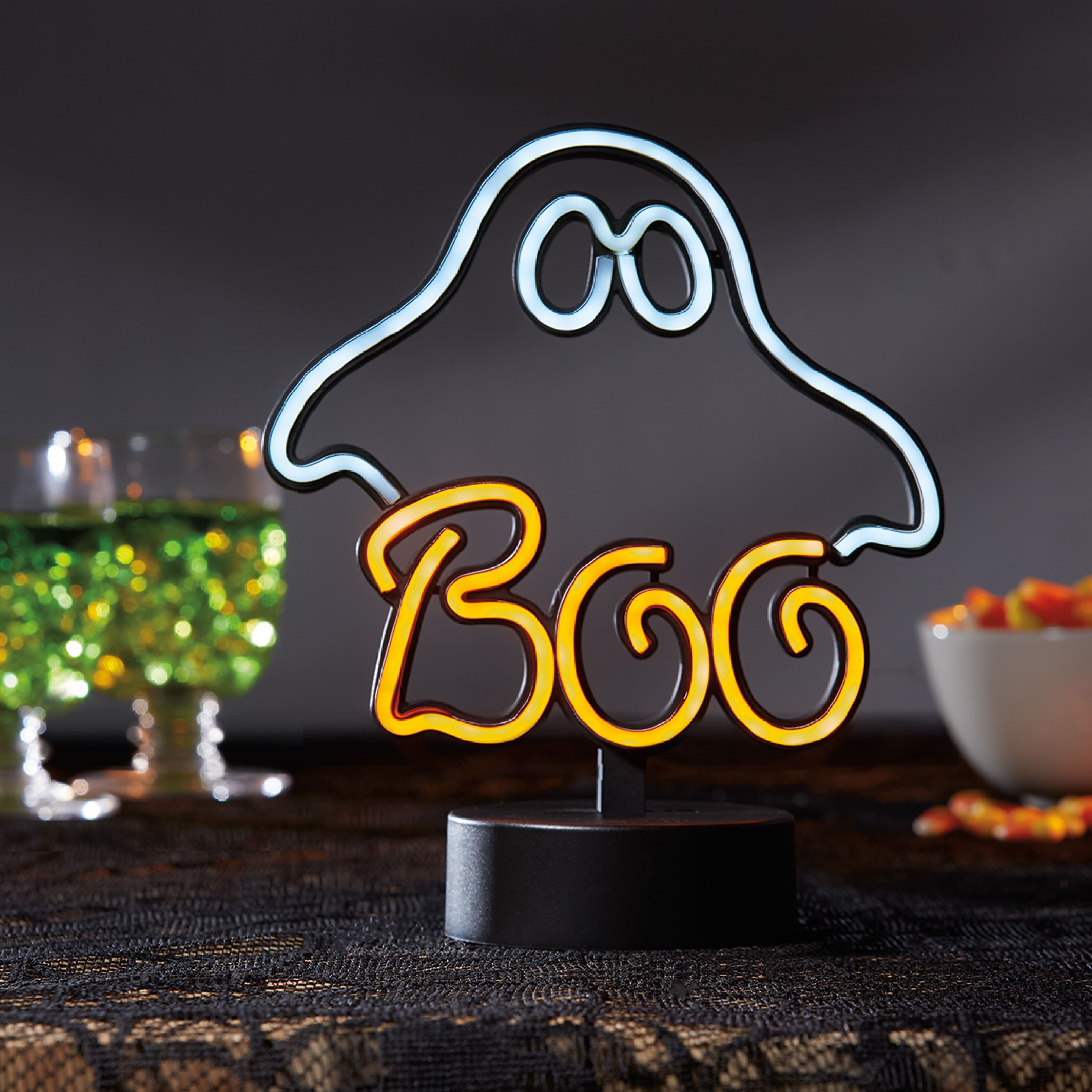 9.25&#x22; Neon BOO Ghost Light by Ashland&#xAE;