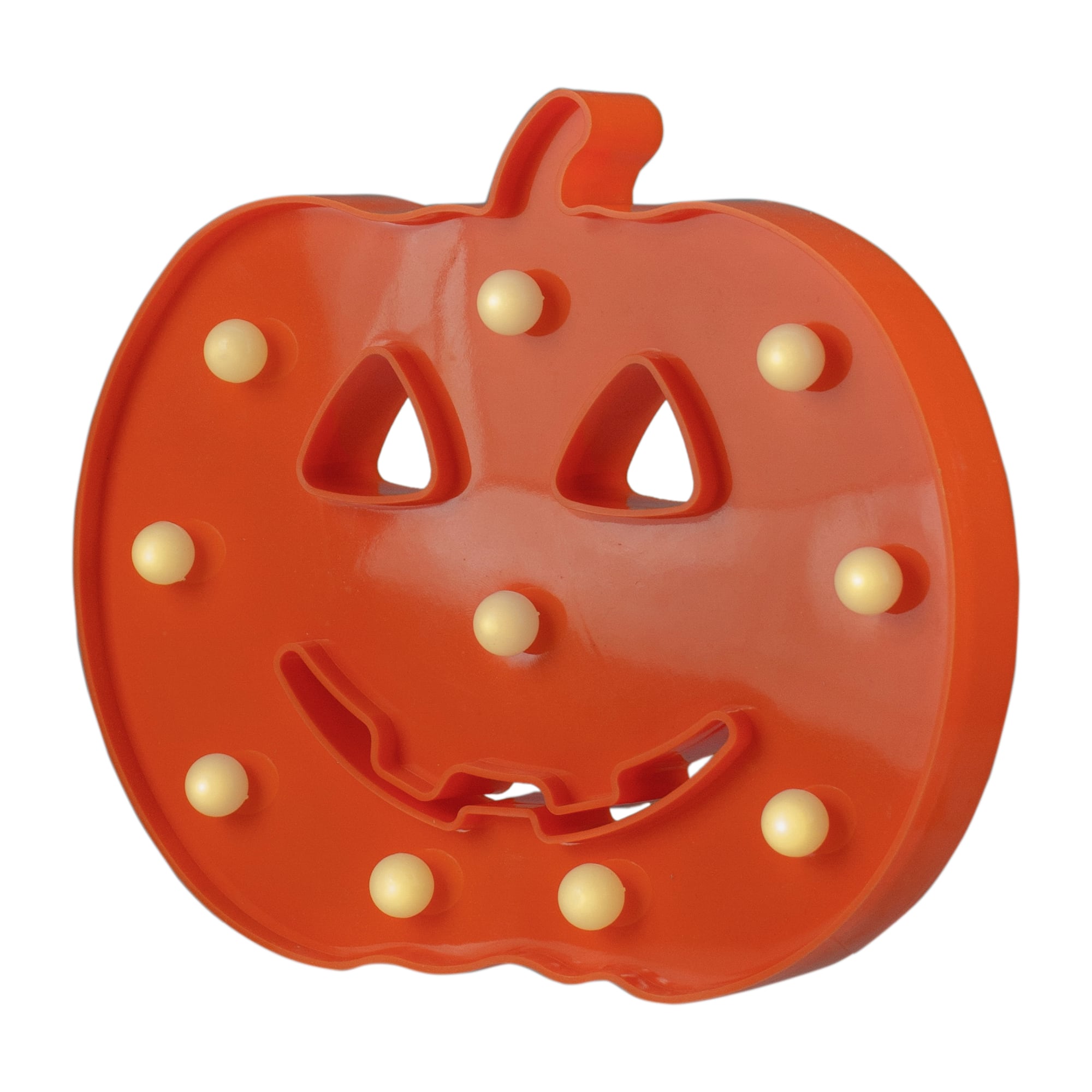 8.5" Orange Lighted Halloween Jack-o-Lantern Marquee Decoration