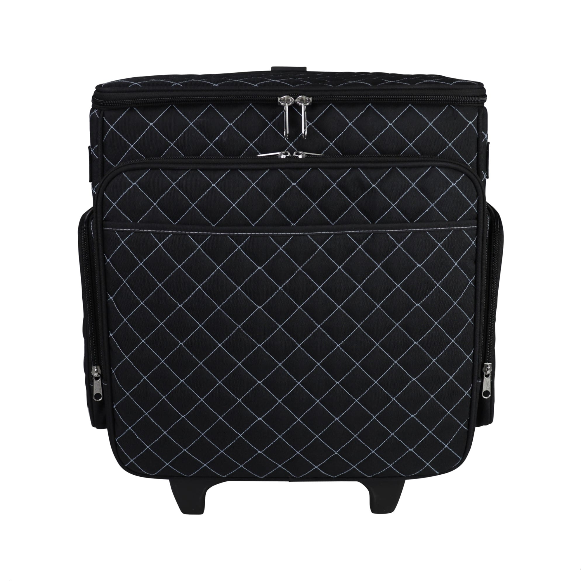 Everything Mary Black &#x26; Blue Quilted Rolling Craft Bag