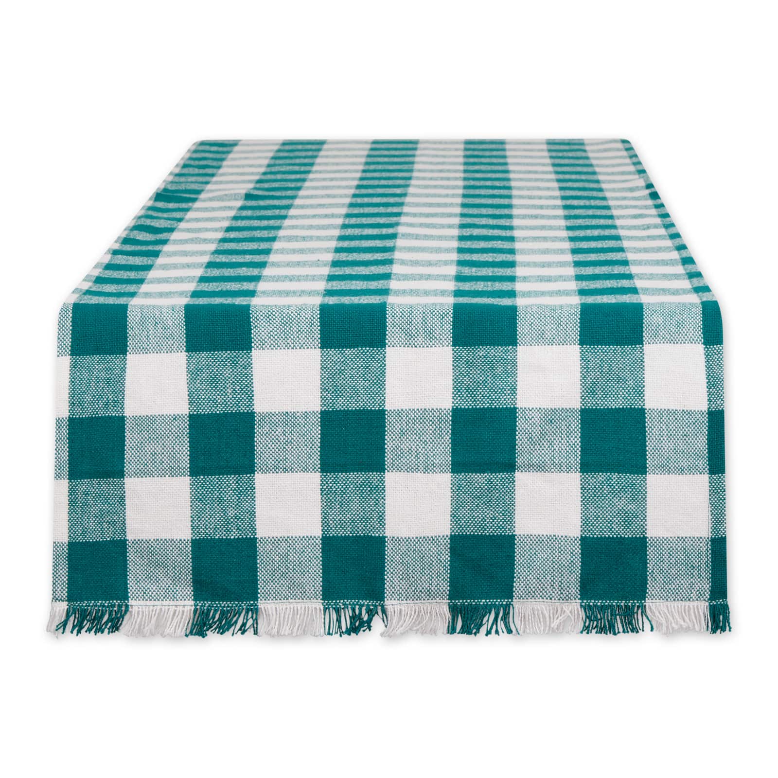 DII® 108" Heavyweight Check Fringed Table Runner