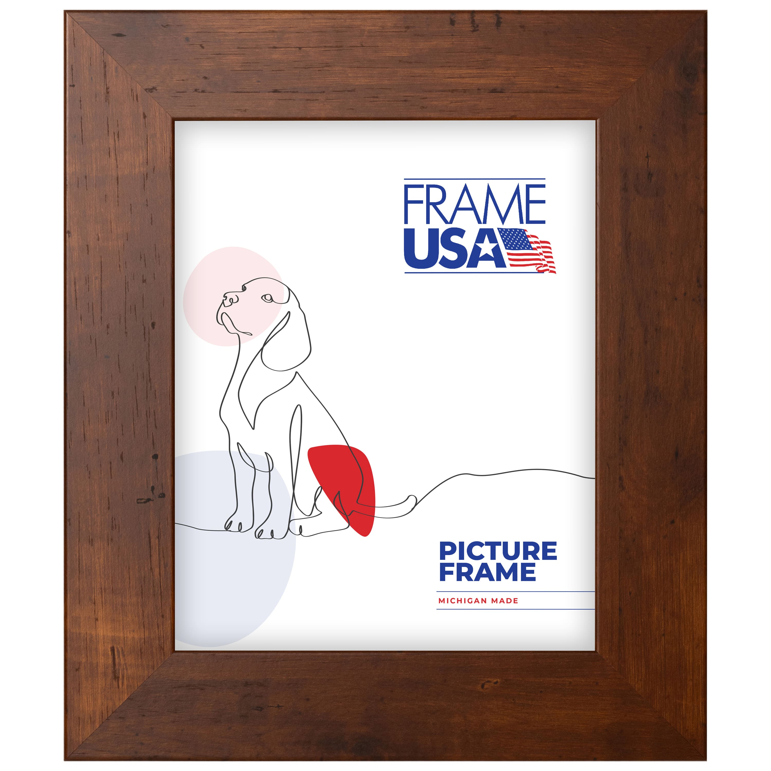 Frame USA Honey Wide Brown Single Image Picture Frame