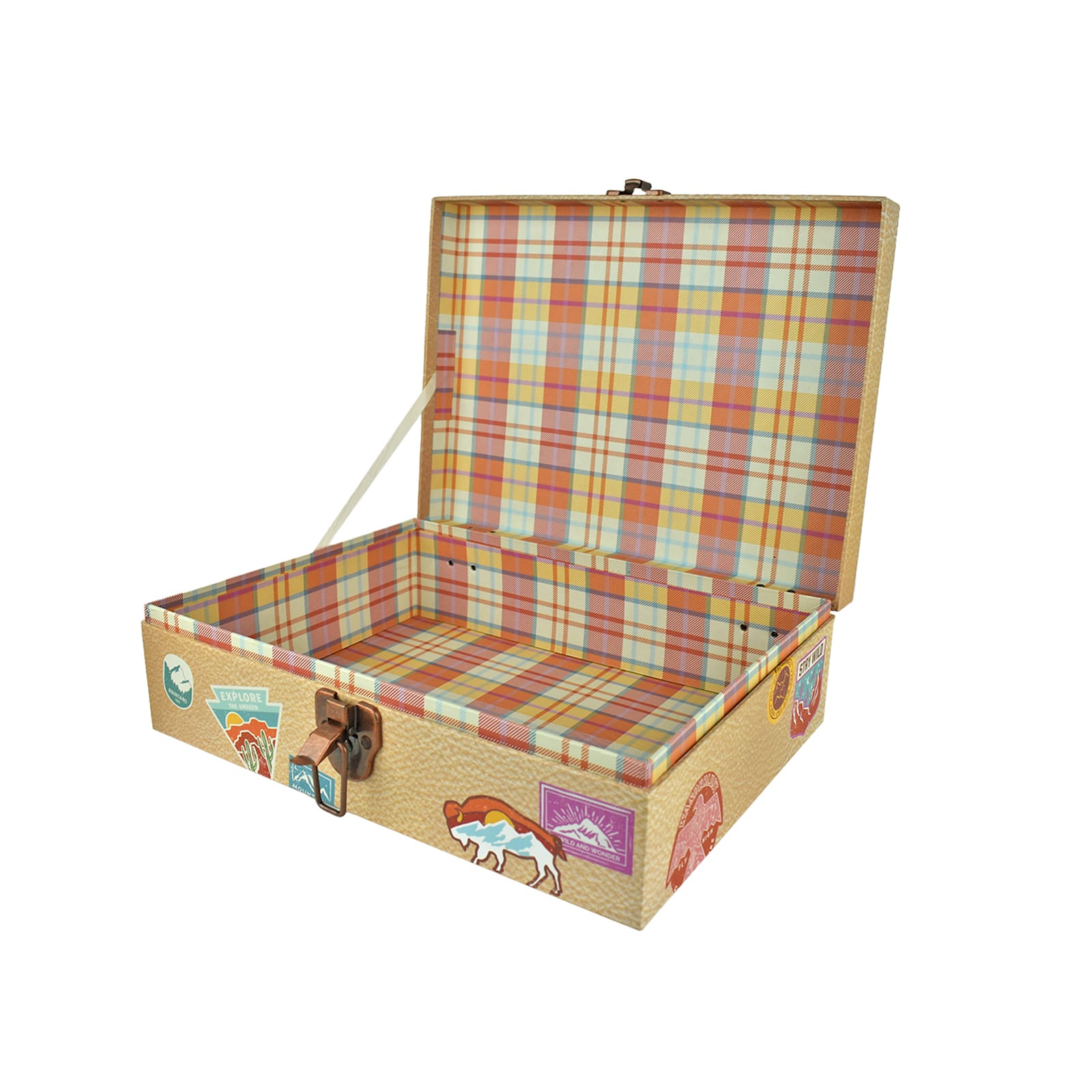 12.5&#x22; Light Tan Decorative Vintage-Inspired Desert Suitcase by Ashland&#xAE;
