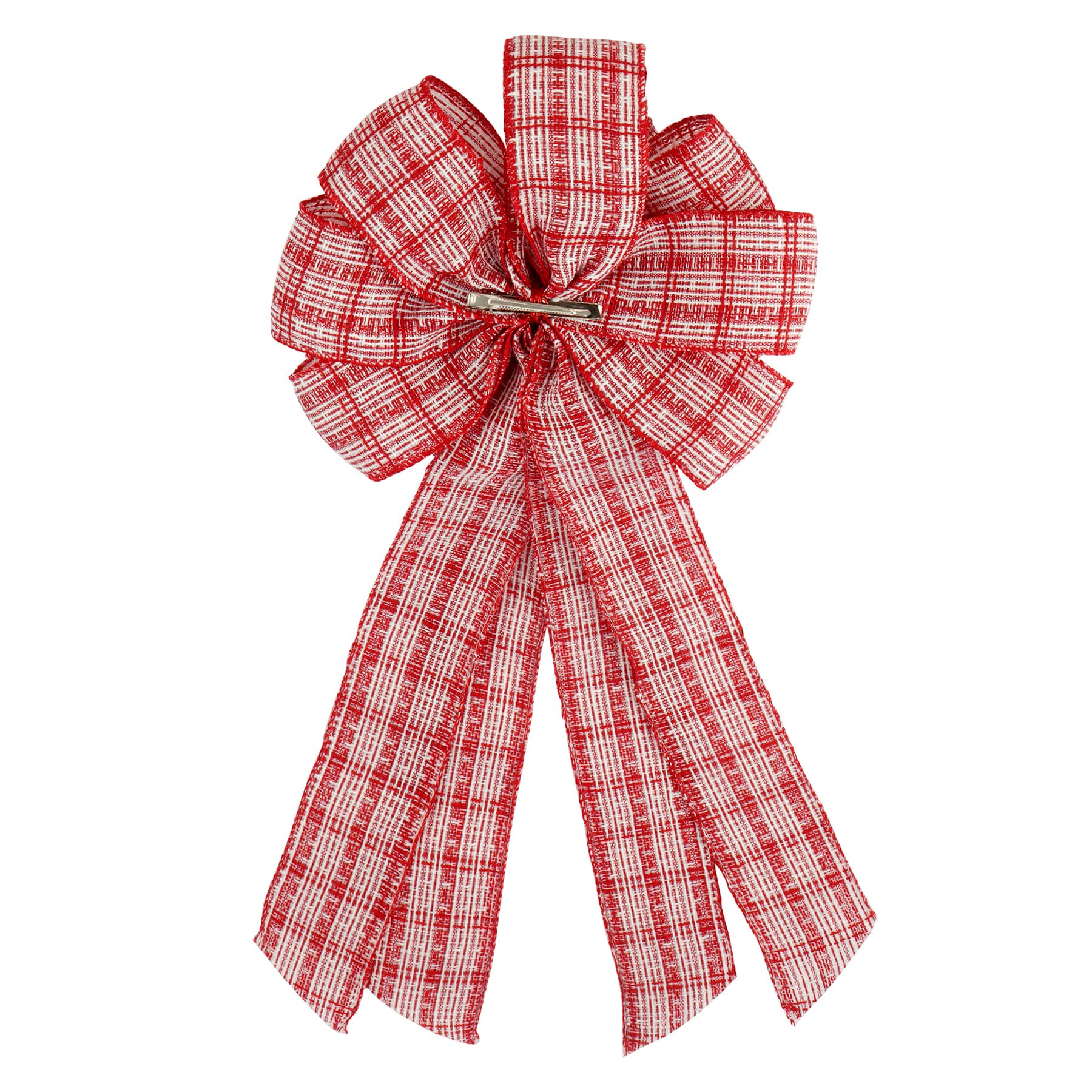 21&#x22; Red &#x26; White Knit Tree Bow by Celebrate It&#xAE;