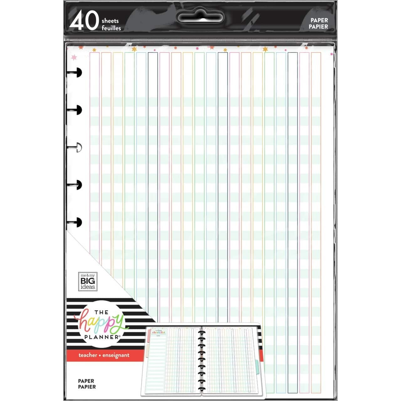 The Classic Happy Planner® Teacher Checklist Fill Paper, 40 Sheets