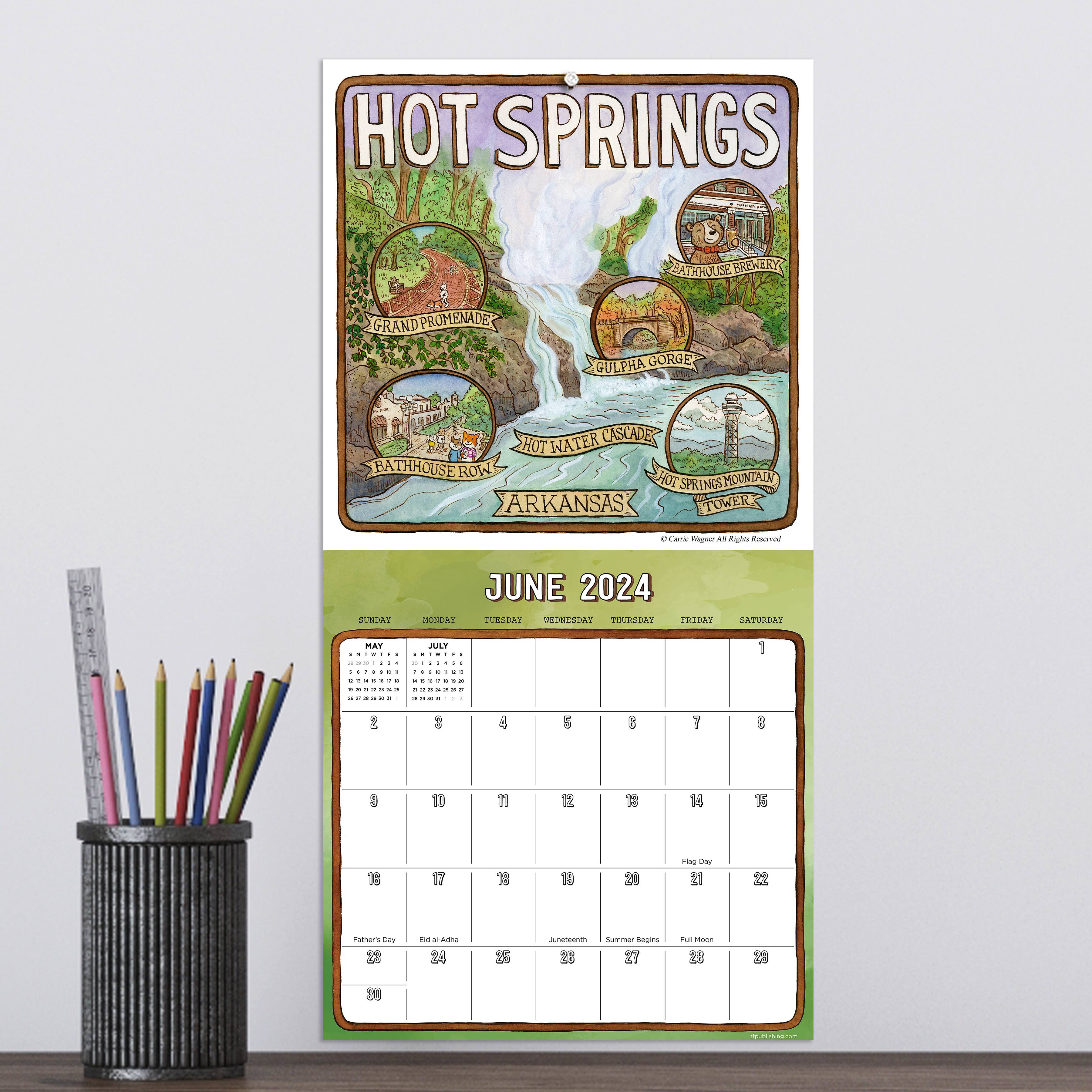 TF Publishing 2024 National Parks Art Mini Calendar