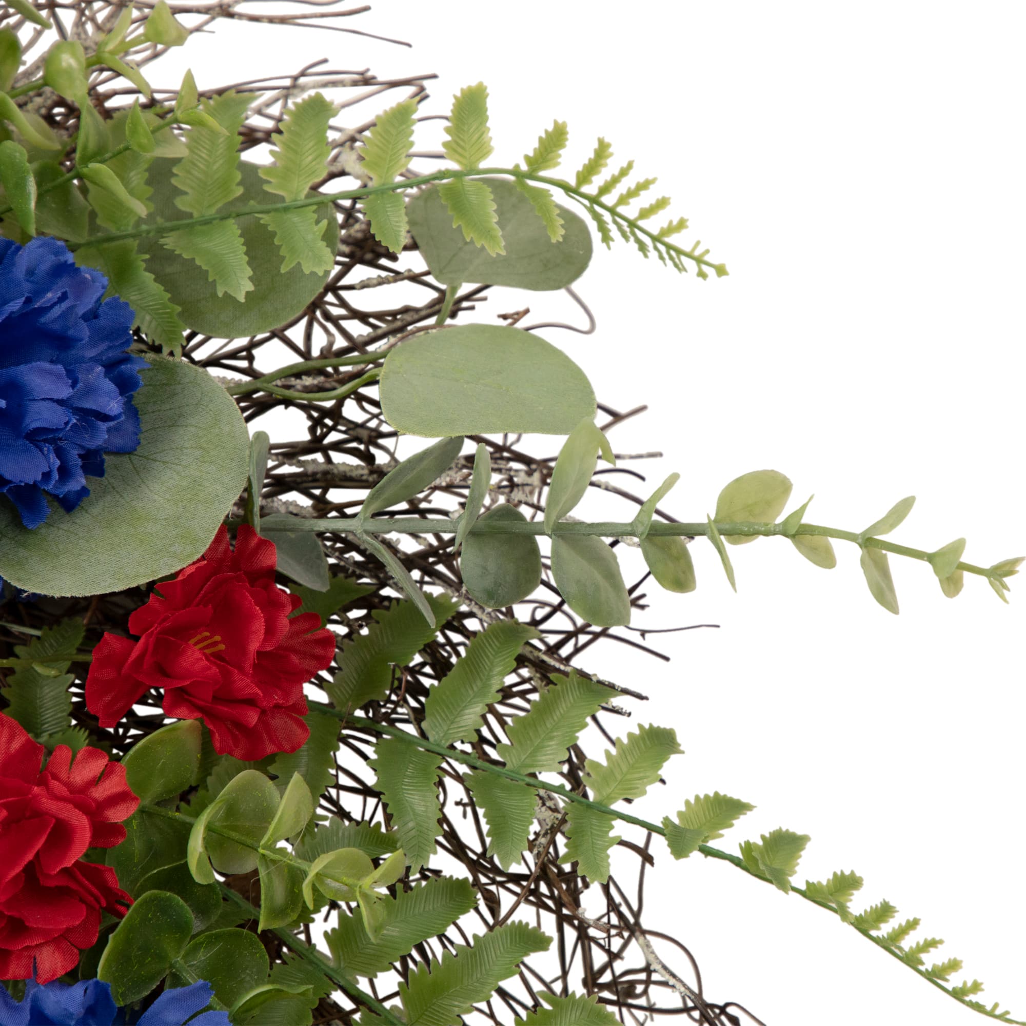 24&#x22; Americana Mixed Foliage &#x26; Florals Wreath