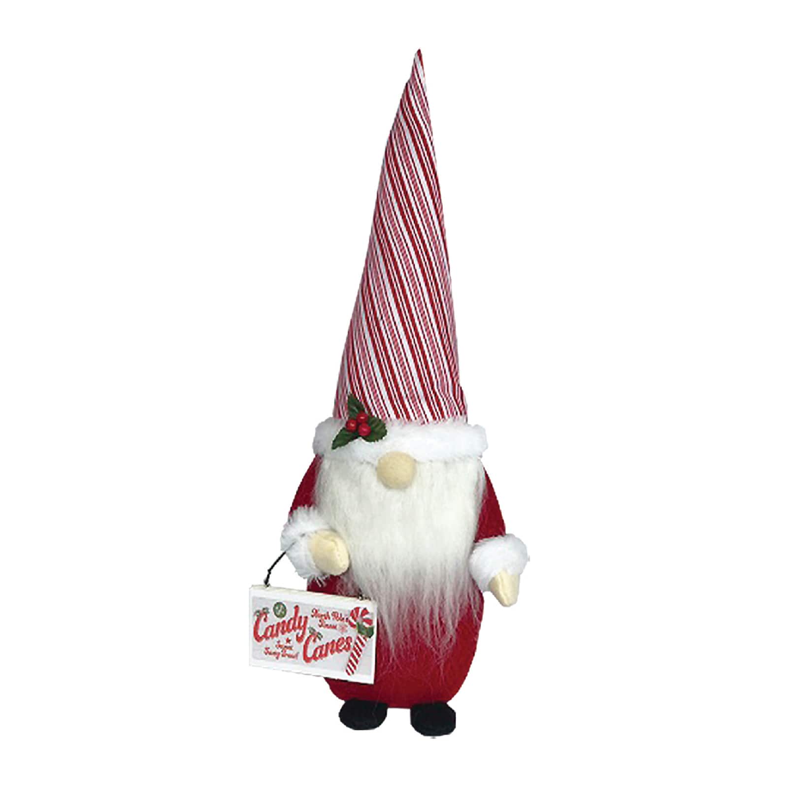 Santa&#x27;s Workshop 17&#x22; Candy Cane Gnome Plush