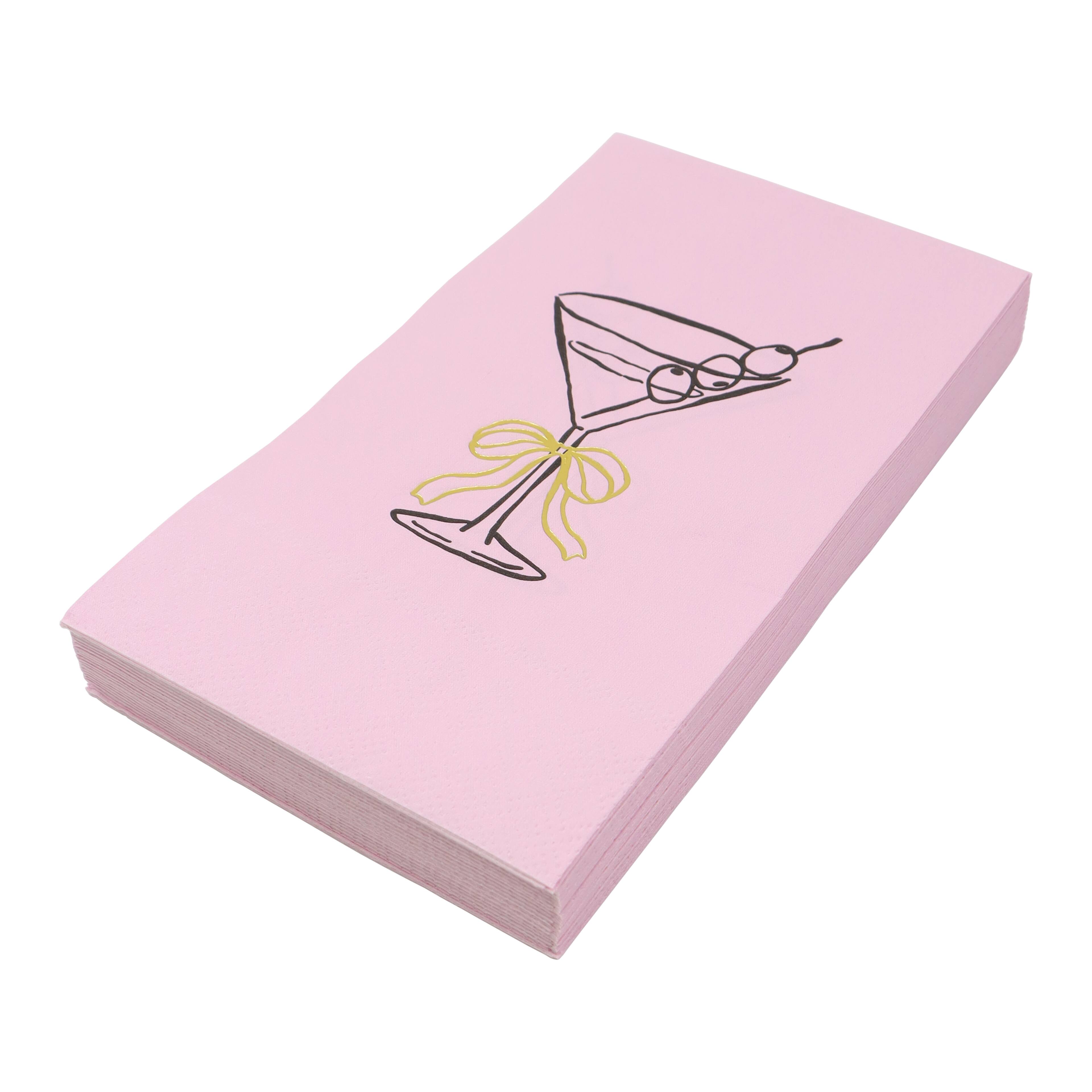 12 Packs: 20 ct. (240 total) Pink Tini Bit Older Paper Guest Napkins by Celebrate It™