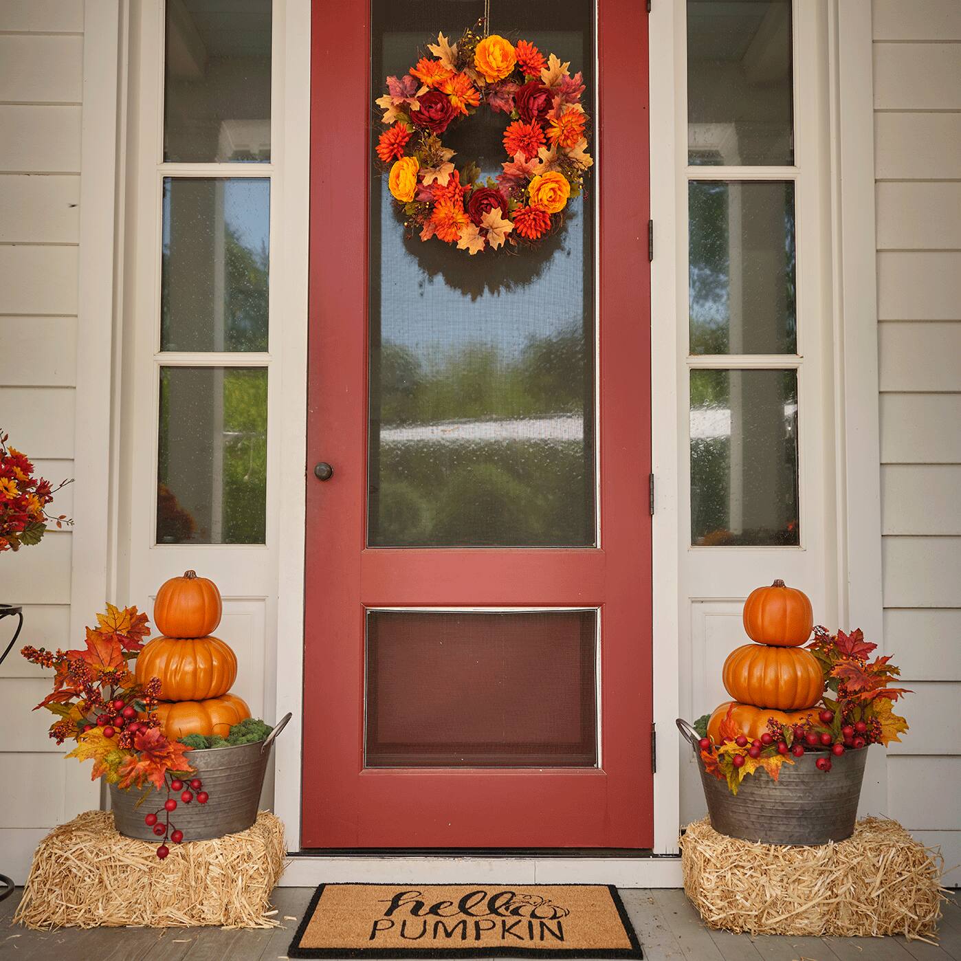 Fall Décor Guide: Fall Berry Stacked Pumpkin Topiary