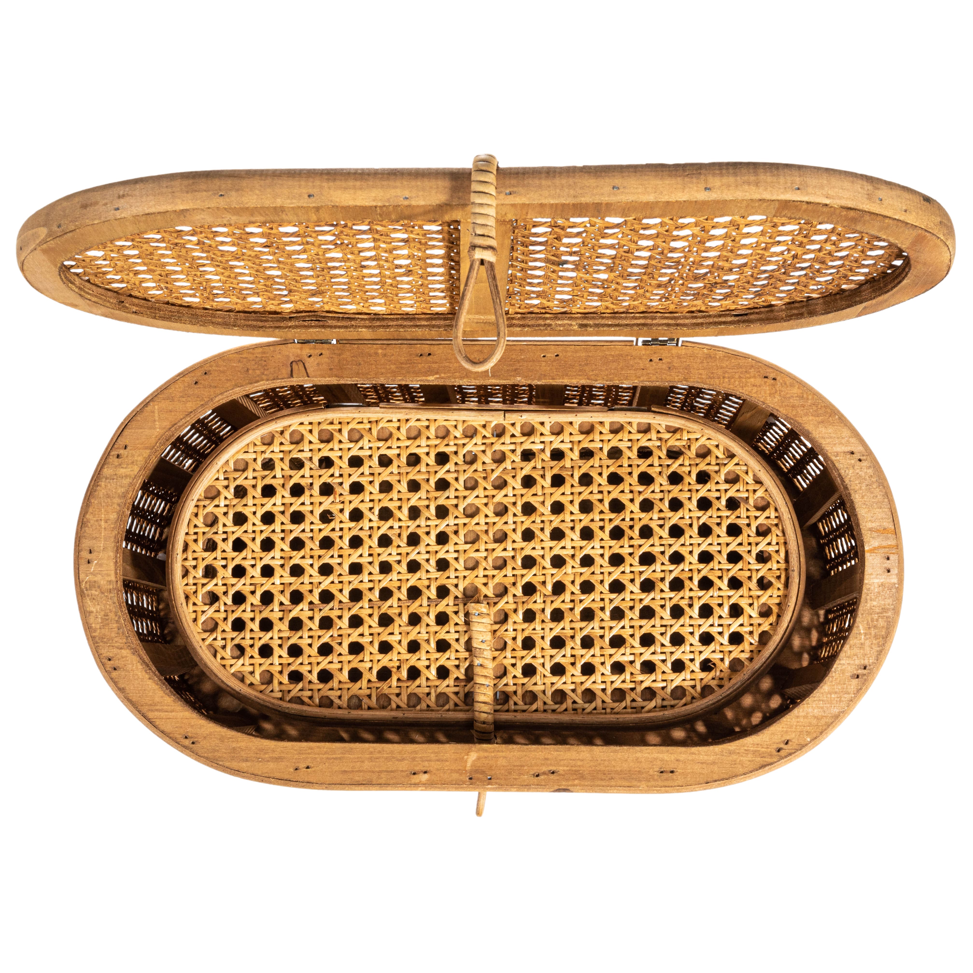 Modern Decorative Oval Woven Rattan Storage Box Set