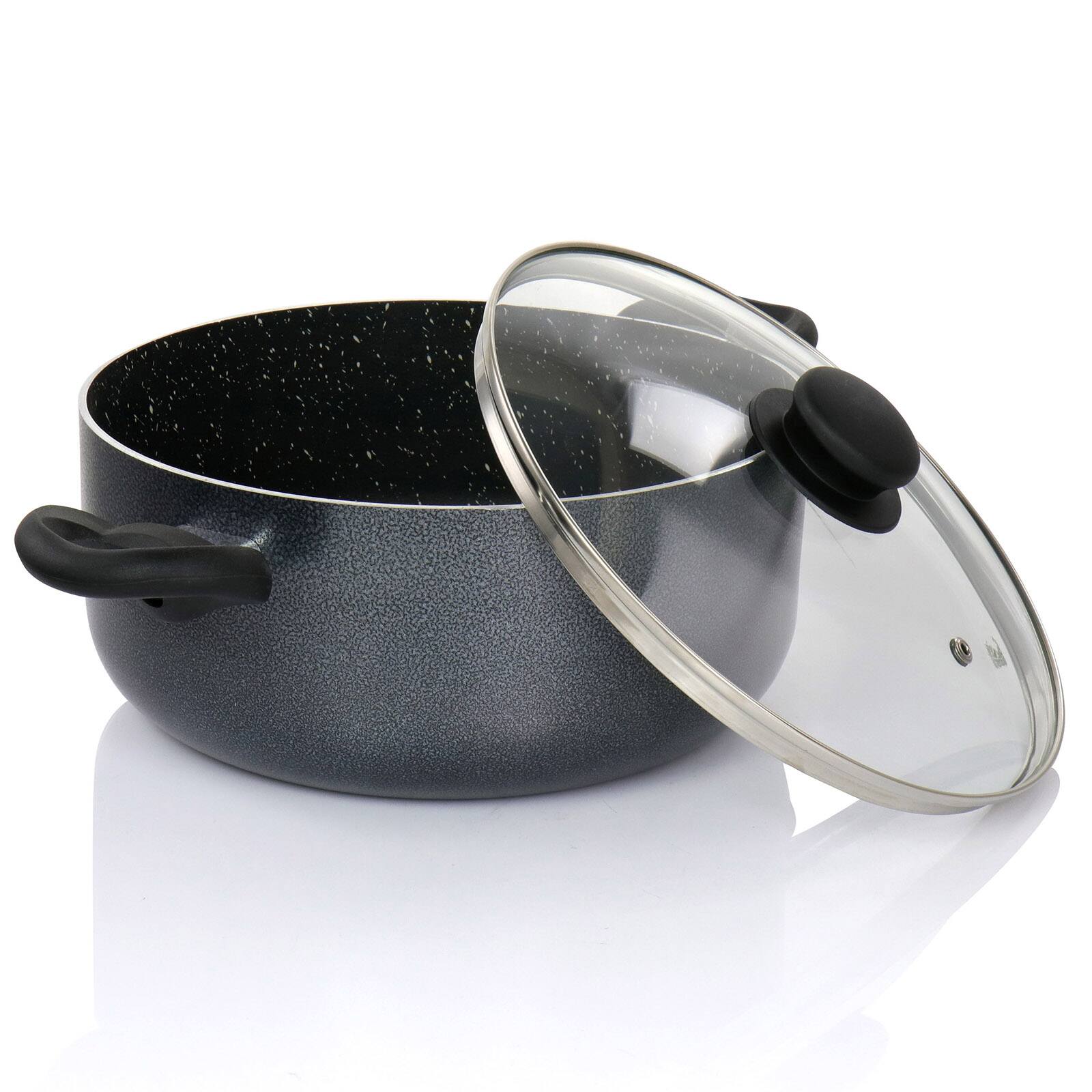 Oster Pallermo 5qt. Charcoal Aluminum Dutch Oven with Lid