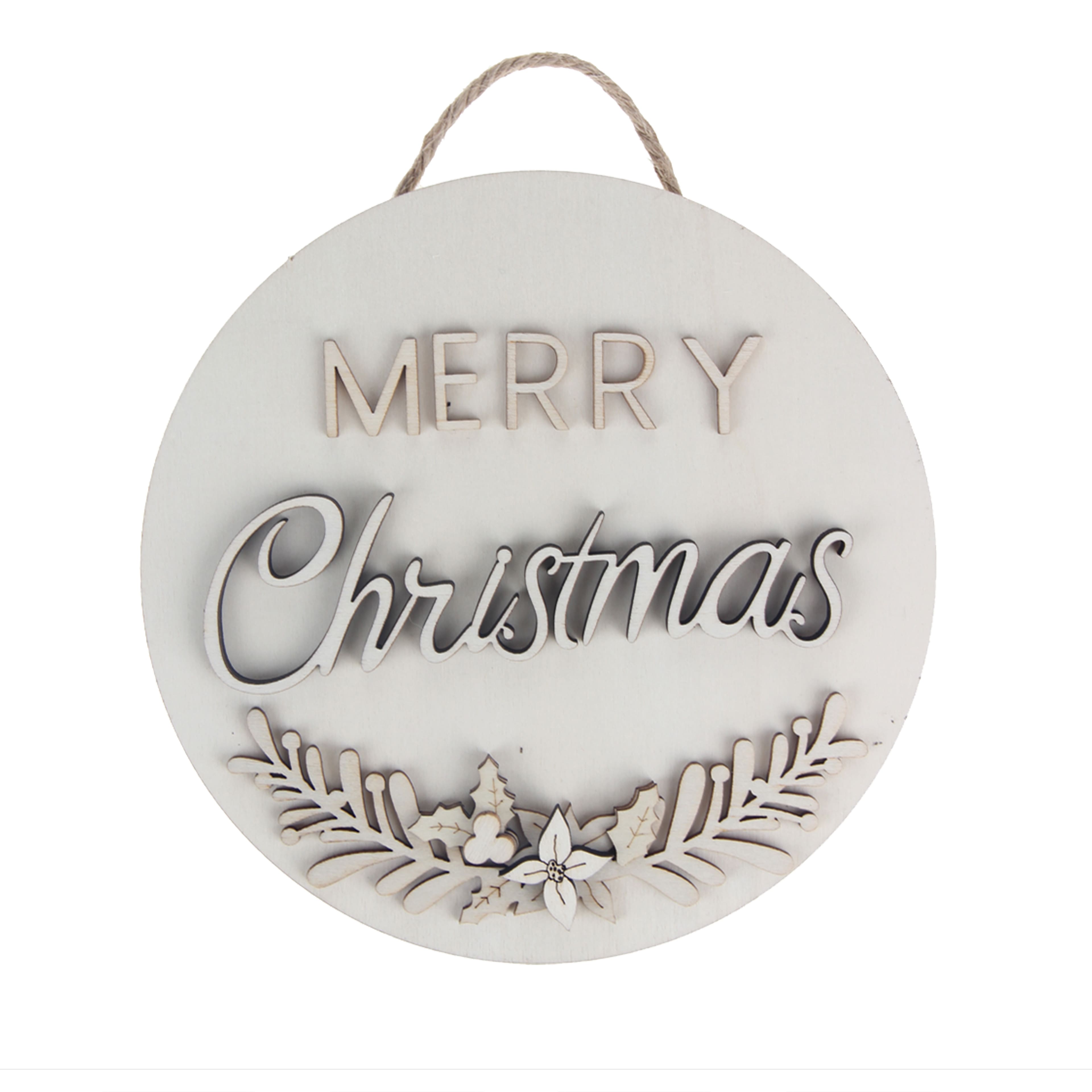 6&#x22; Merry Christmas DIY Wood D&#xE9;cor Kit by Make Market&#xAE;