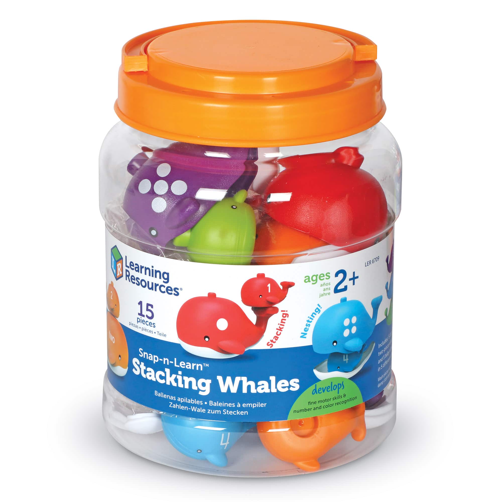 Learning Resources Snap-n-Learn Stacking Whales