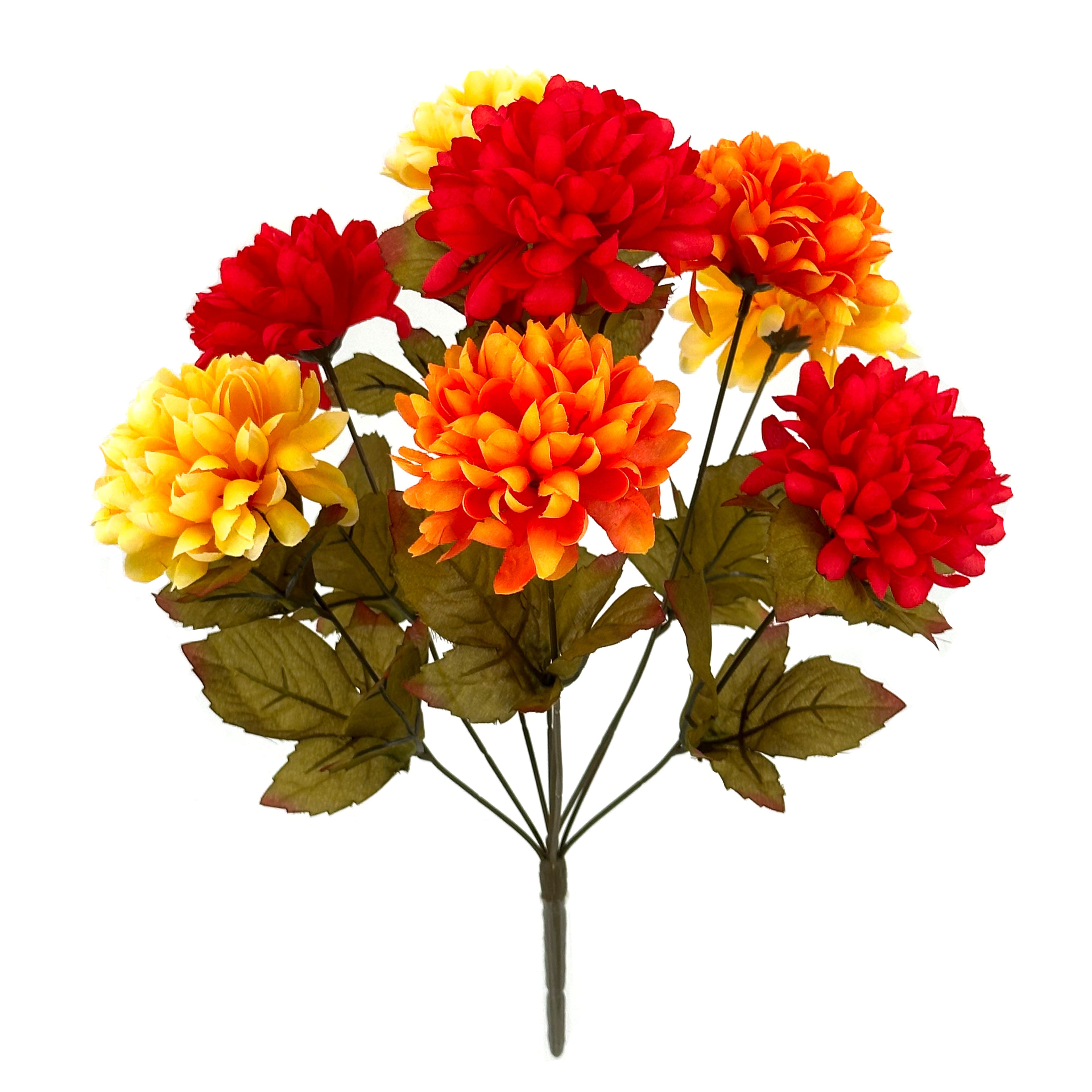 17&#x22; Orange, Red &#x26; Yellow Mum Bush by Ashland&#xAE;