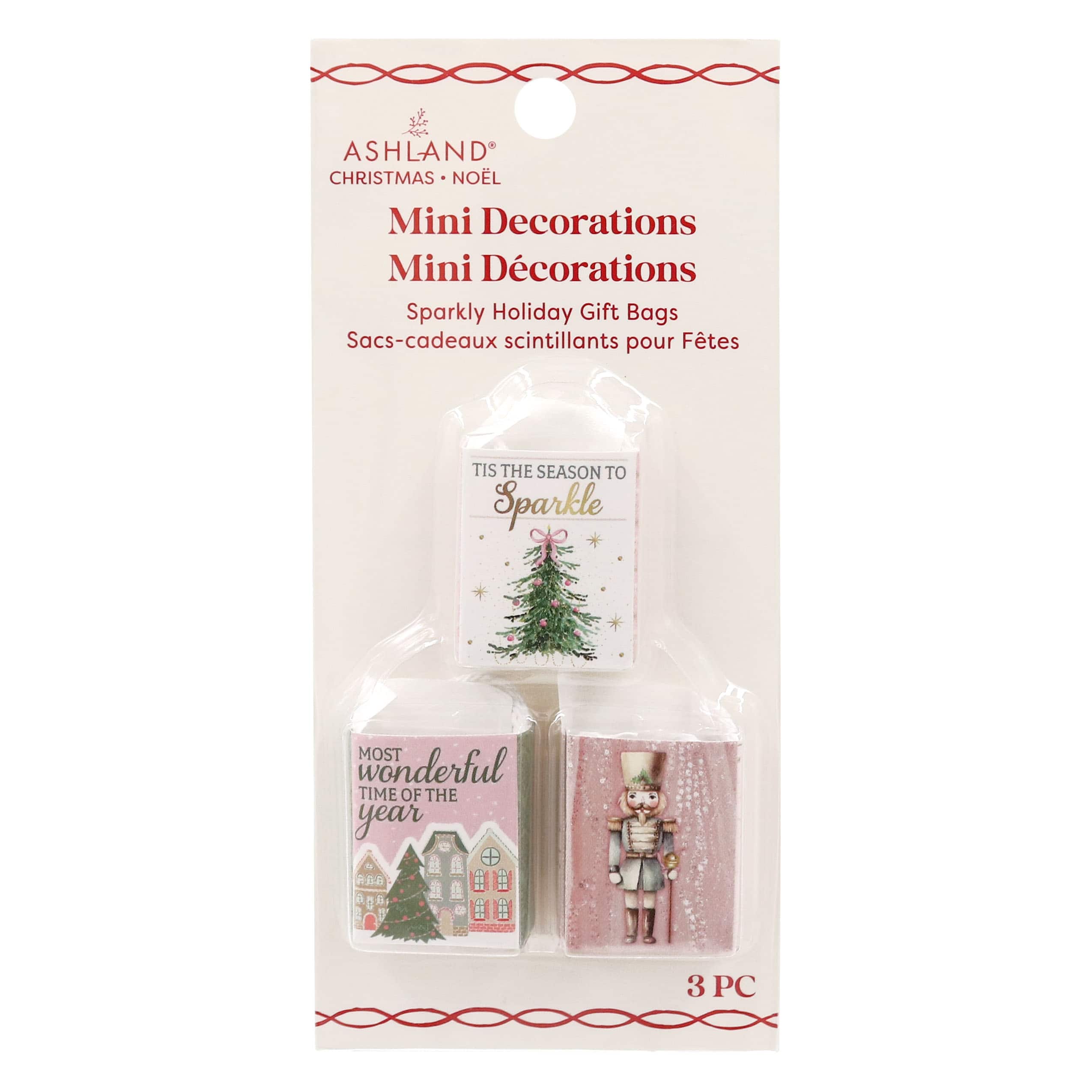 Mini Sparkly Holiday Gift Bag Decorations by Ashland&#xAE;