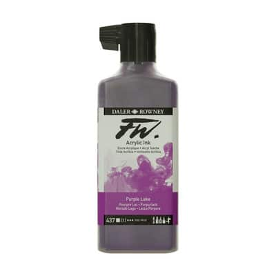 Daler-Rowney FW Acrylic Water-Resistant Artists Ink - 1 oz, Purple Lake