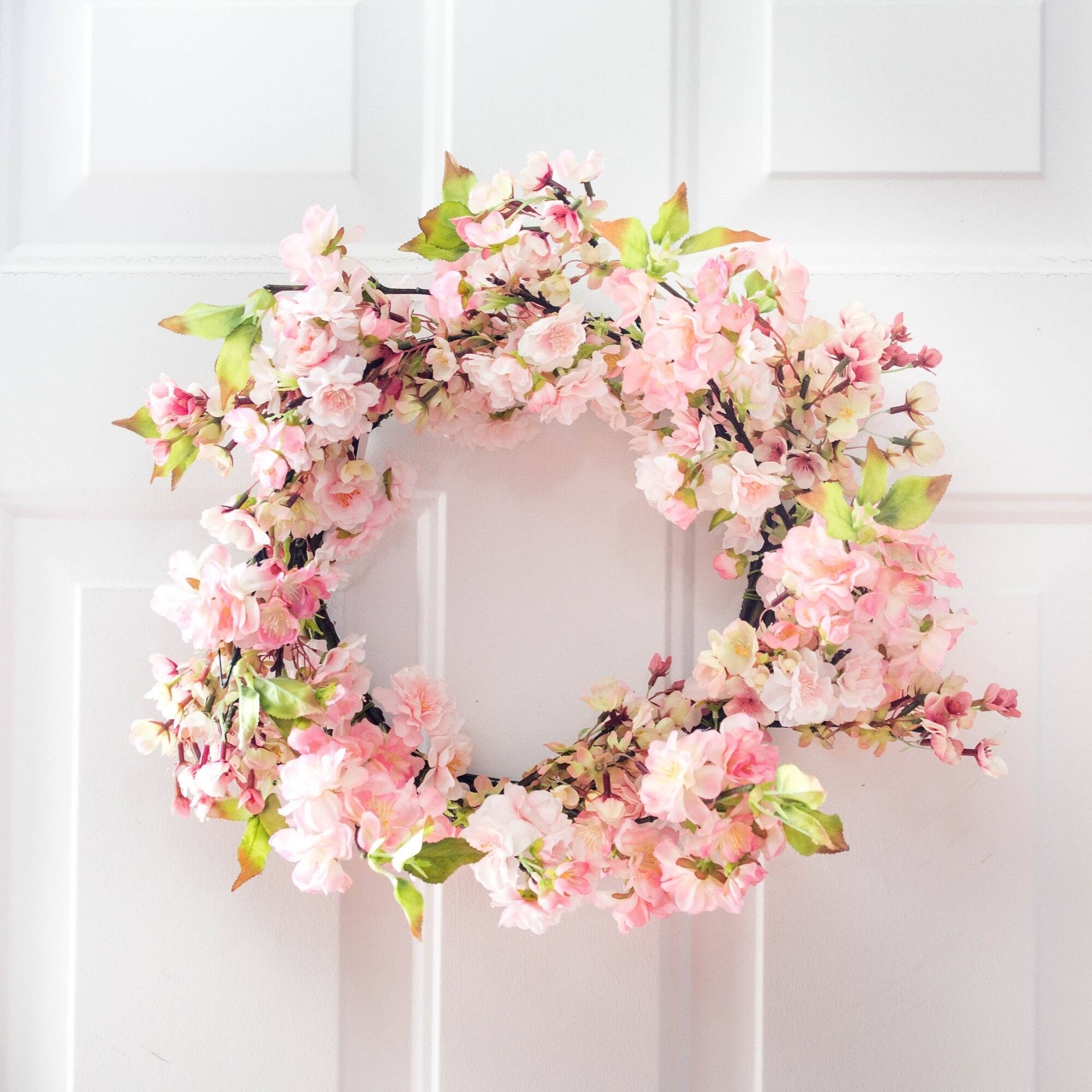24&#x22; Pink Cherry Blossom Wreath