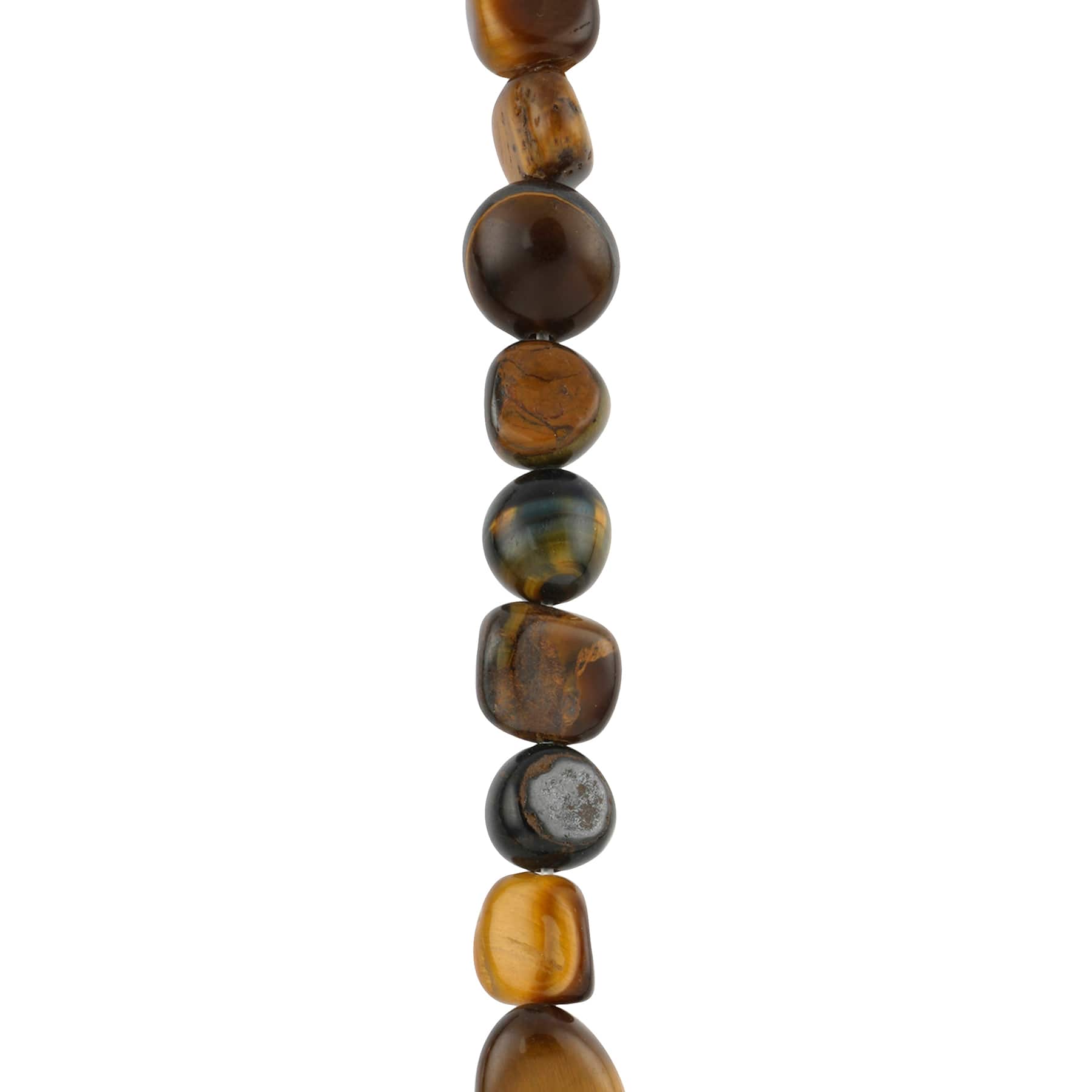 12 Pack: Yellow Tiger's Eye Potato Beads by Bead Landing™
