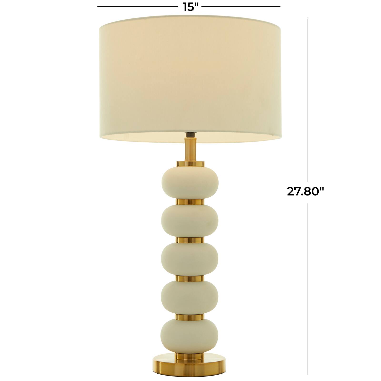 CosmoLiving by Cosmopolitan 28" Metal Orbs Style Base with Drum Shade Table Lamp