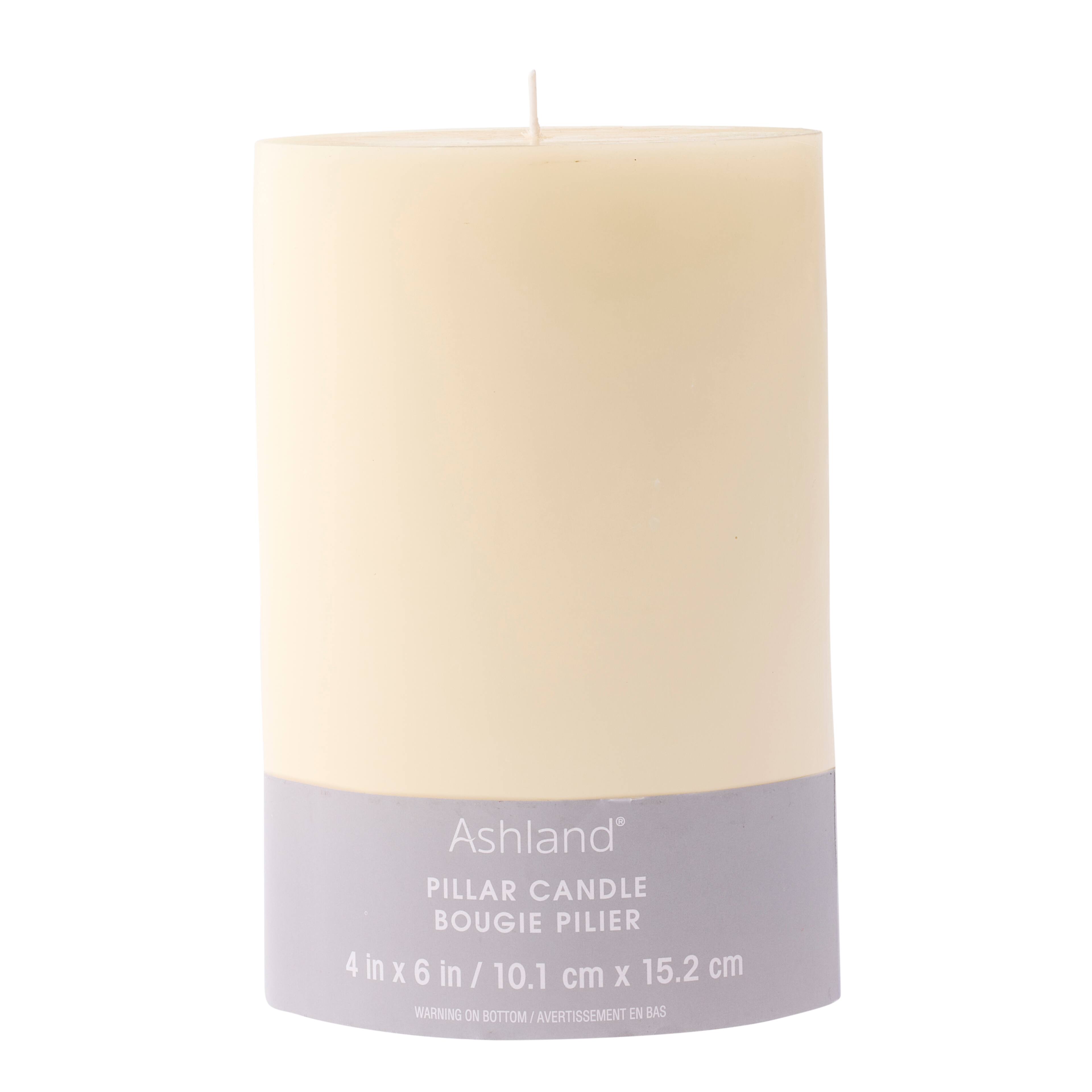 12 Pack: 4" x 6" Ivory Pillar Candle by Ashland®