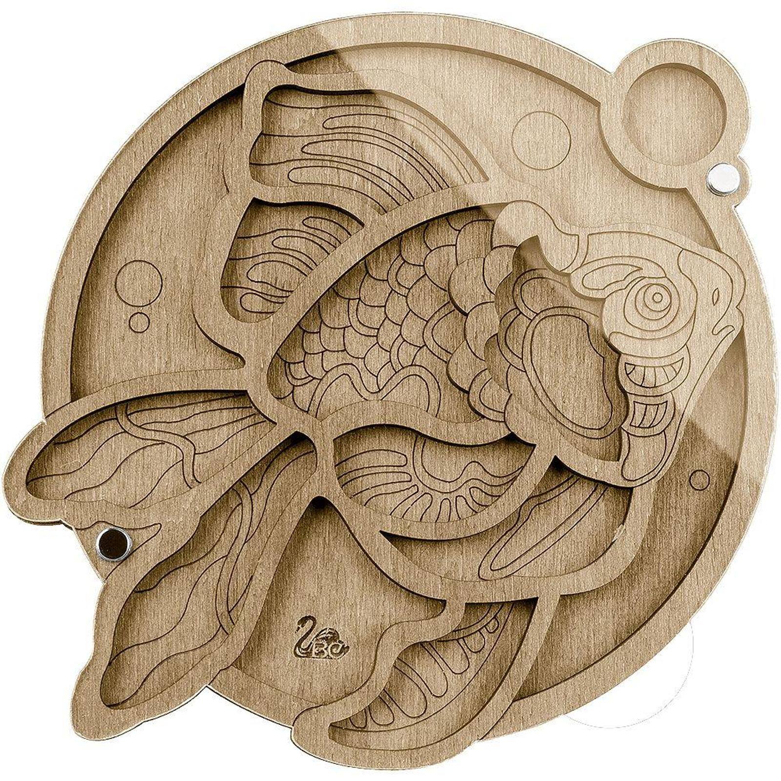 Wonderland Crafts 5.75&#x22; Fish Bead Organizer with Transparent Cover