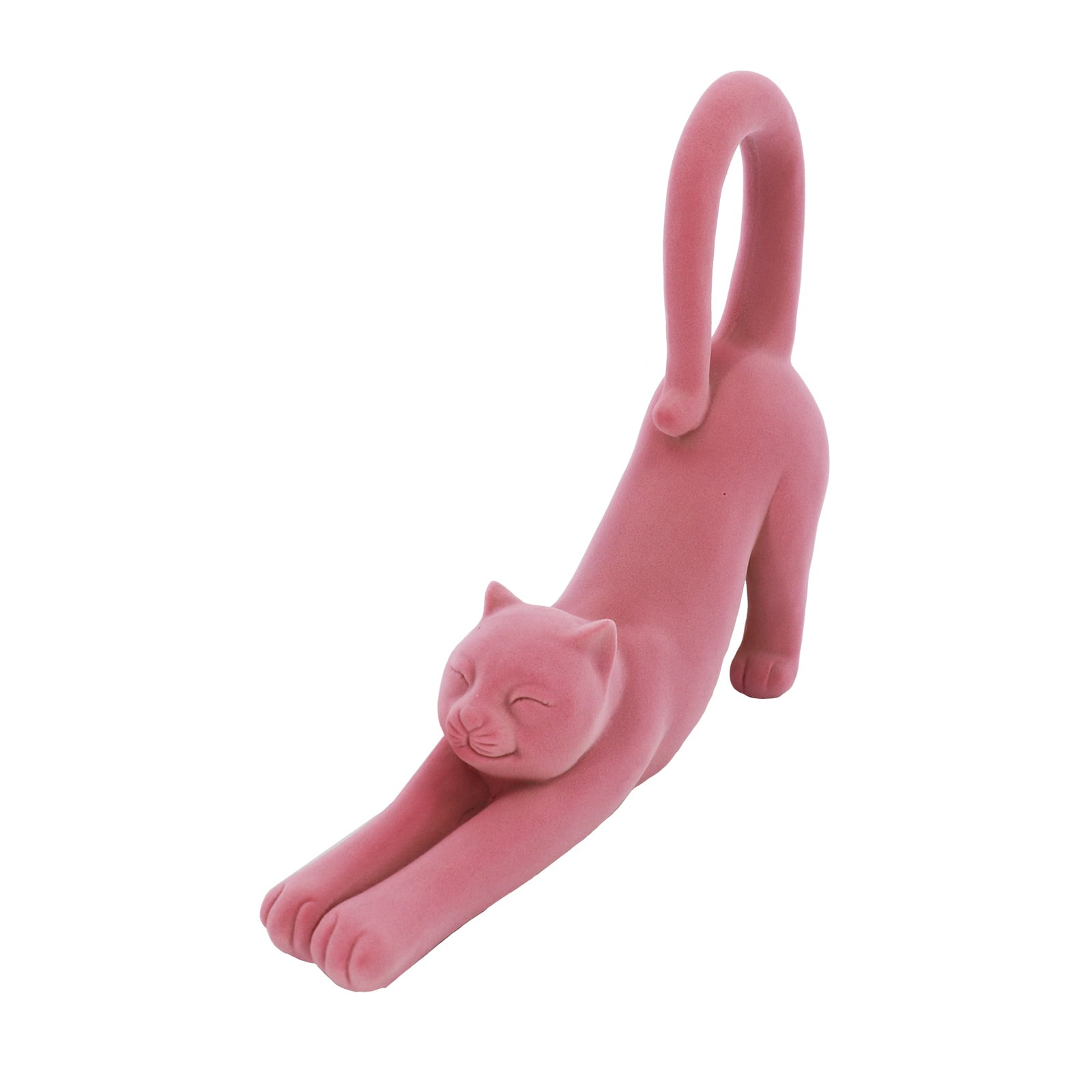 12" Flocked Stretching Halloween Tabletop Cat by Ashland®