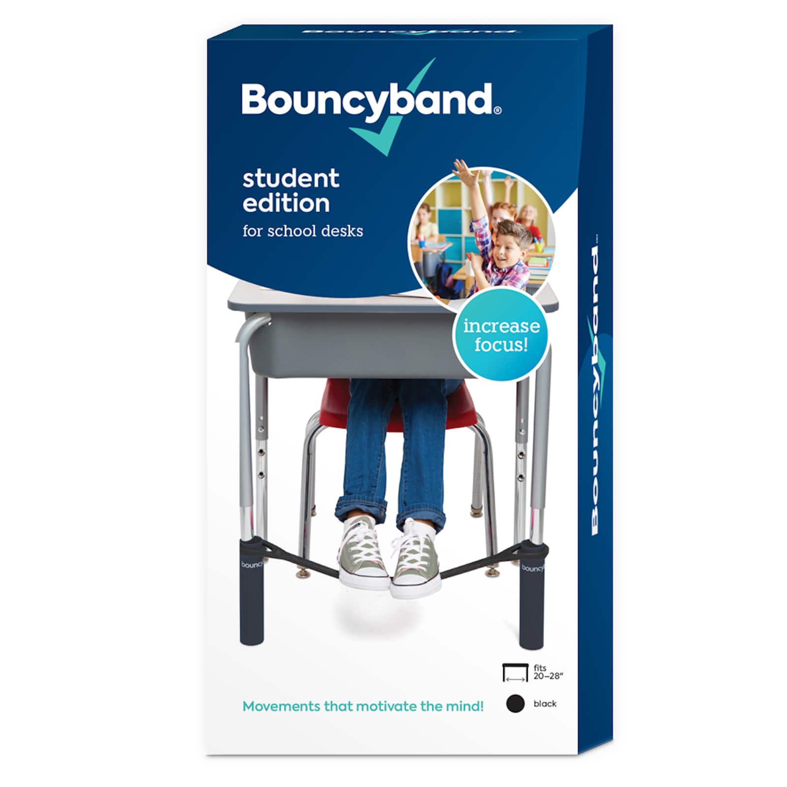 Educators Resource Bouncy Bands for Desk, Black
